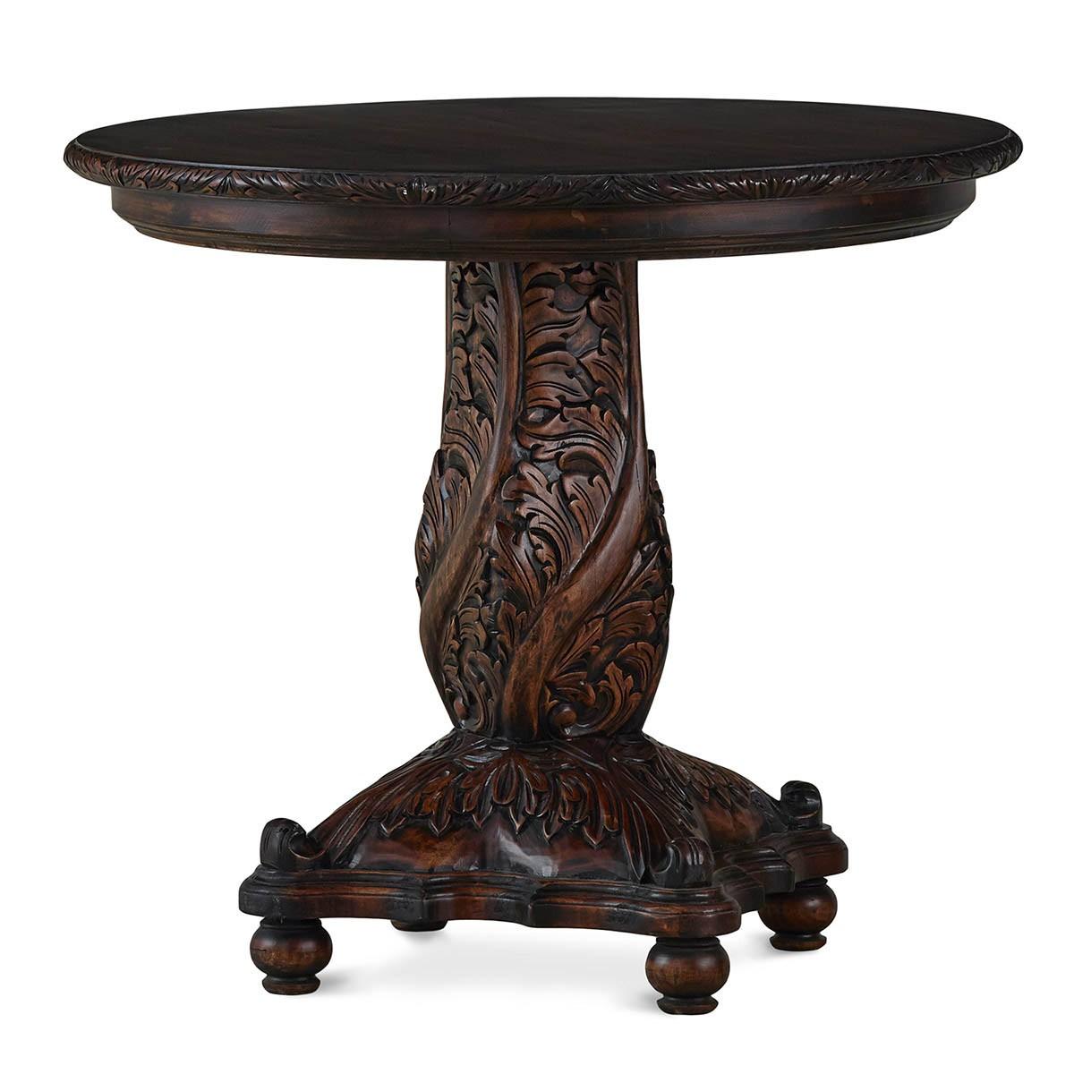 

    
Bramble 26677 Mary Tudor Wenge Foyer Table Carved Solid Wood Classic
