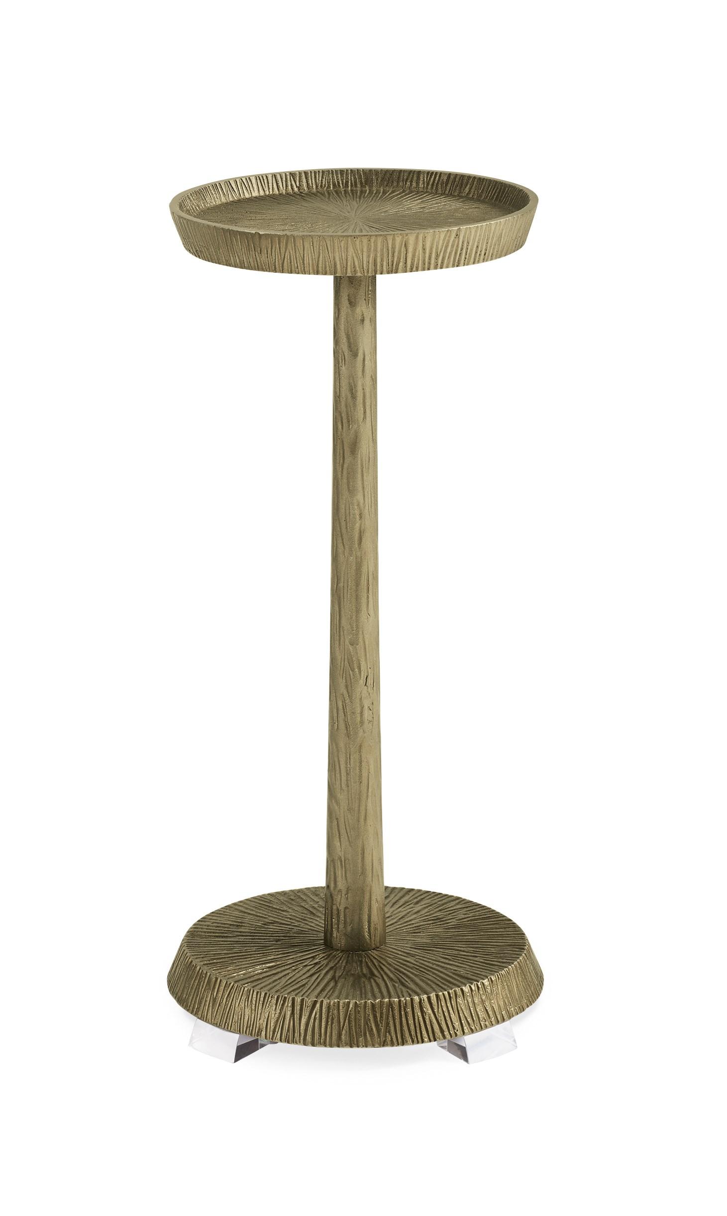 

    
Bronze Gold Metal End Table REMIX METAL SPOT TABLE 2 by Caracole
