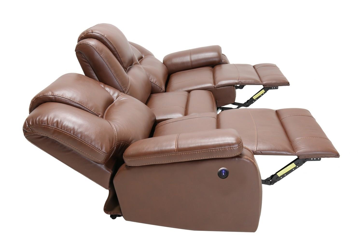 

        
Global United 7993 Reclining Sofa Brown Leather Air Material 083398863013
