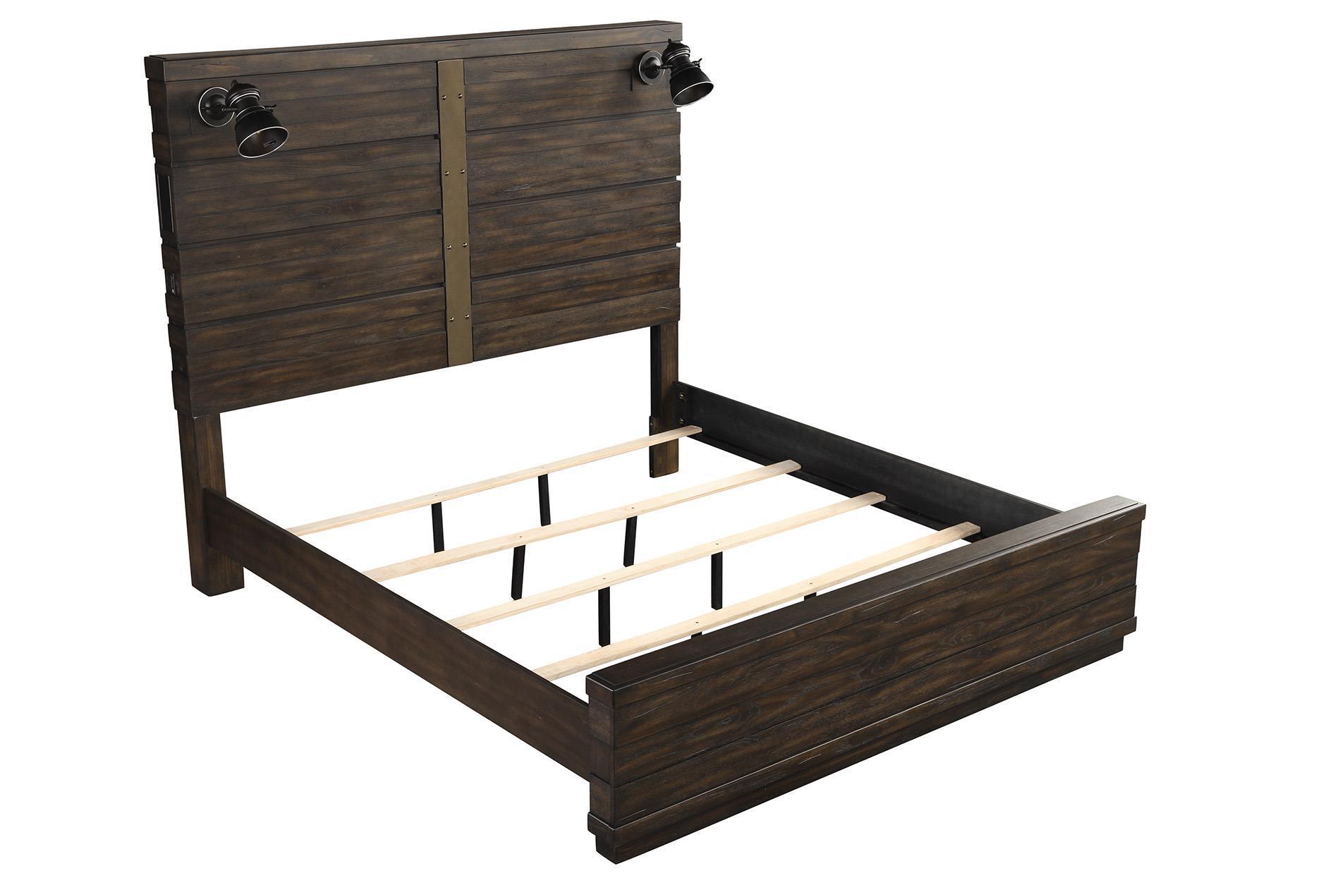 

    
1827-105-2NDMC-6PC Ebony Solid Wood Queen Bed Set 6Pcs EDISON 1827-105 Bernards Classic Modern
