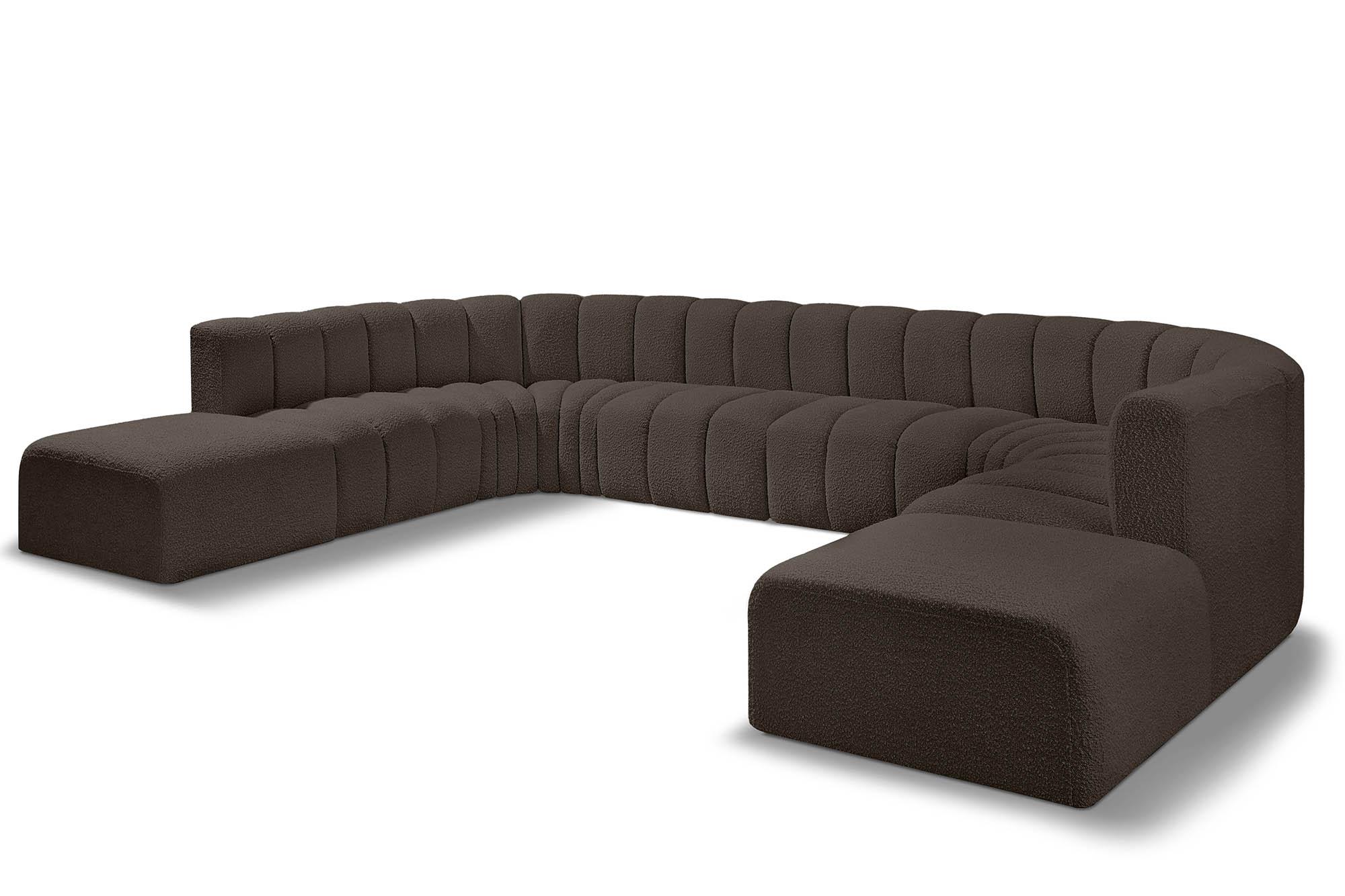 Contemporary, Modern Modular Sectional Sofa ARC 102Brown-S10A 102Brown-S10A in Brown 