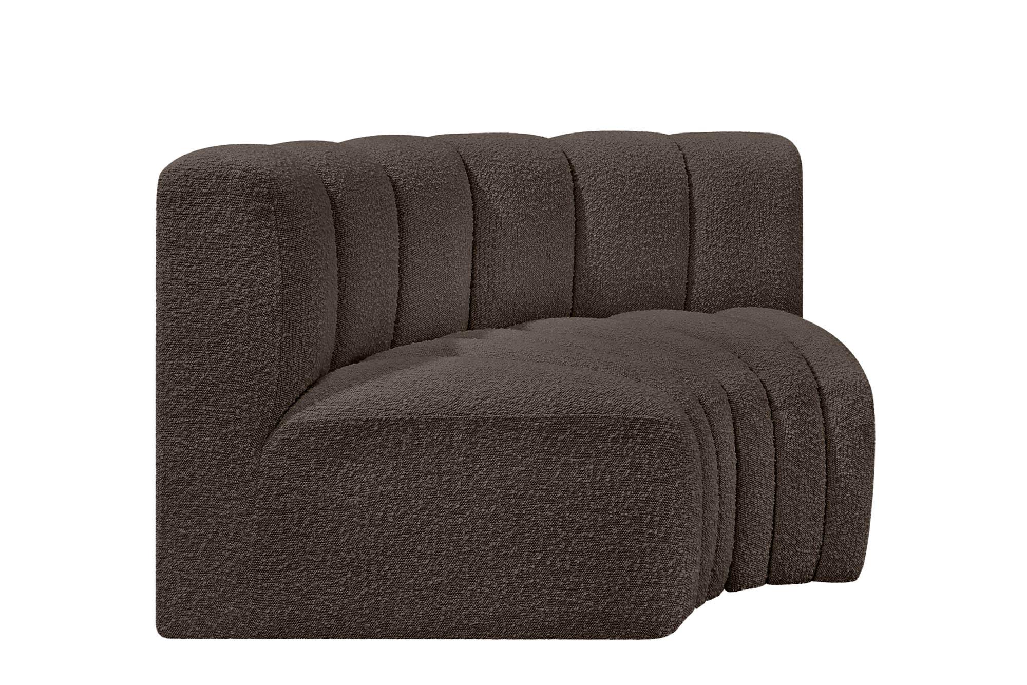 

        
Meridian Furniture ARC 102Brown-S2B Modular Sectional Sofa Brown Boucle 094308297767
