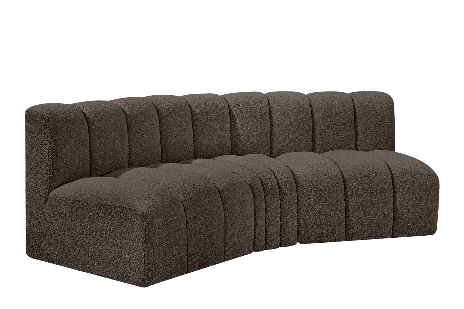 Contemporary, Modern Modular Sectional Sofa ARC 102Brown-S3B 102Brown-S3B in Brown 
