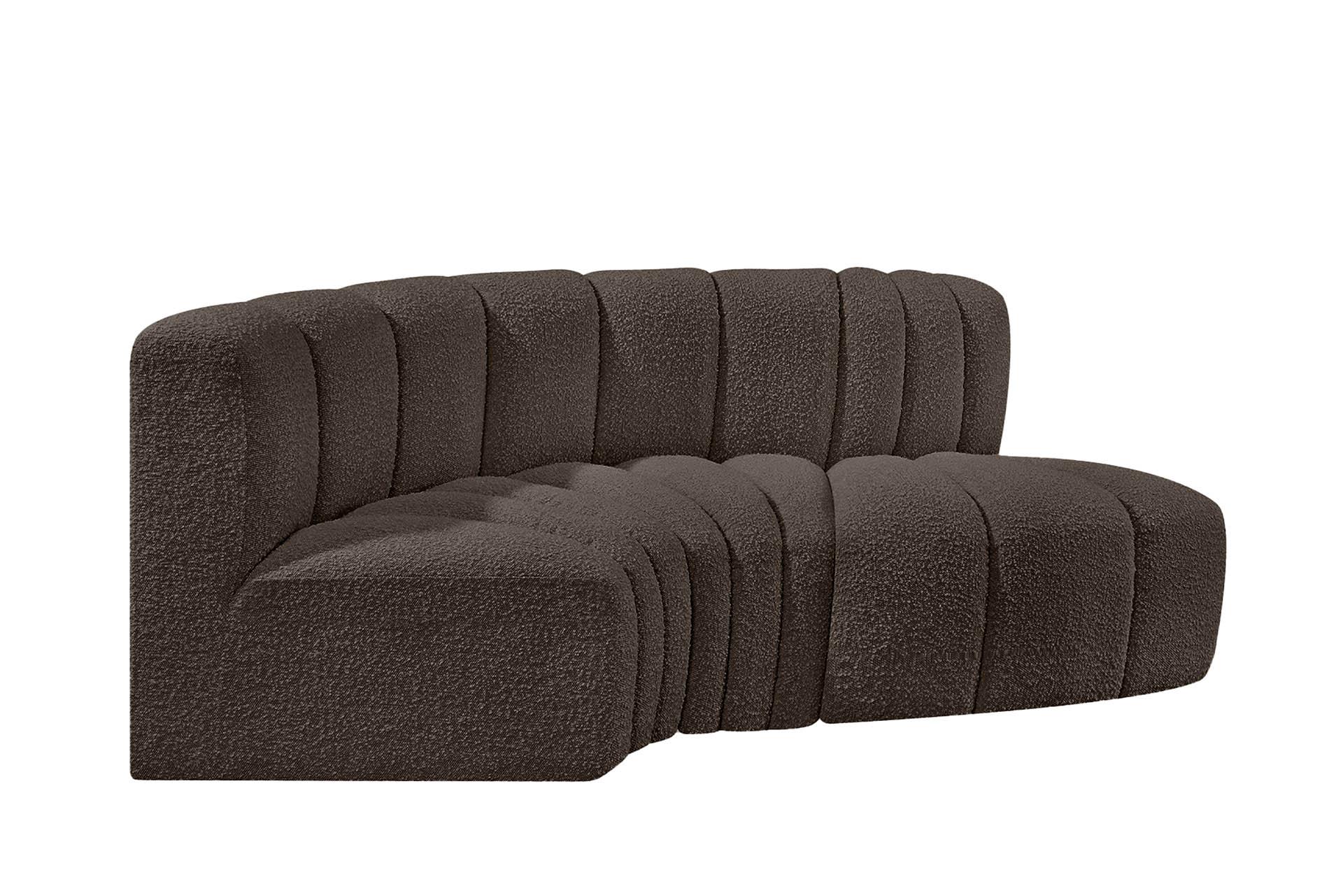 Contemporary, Modern Modular Sectional Sofa ARC 102Brown-S3D 102Brown-S3D in Brown 