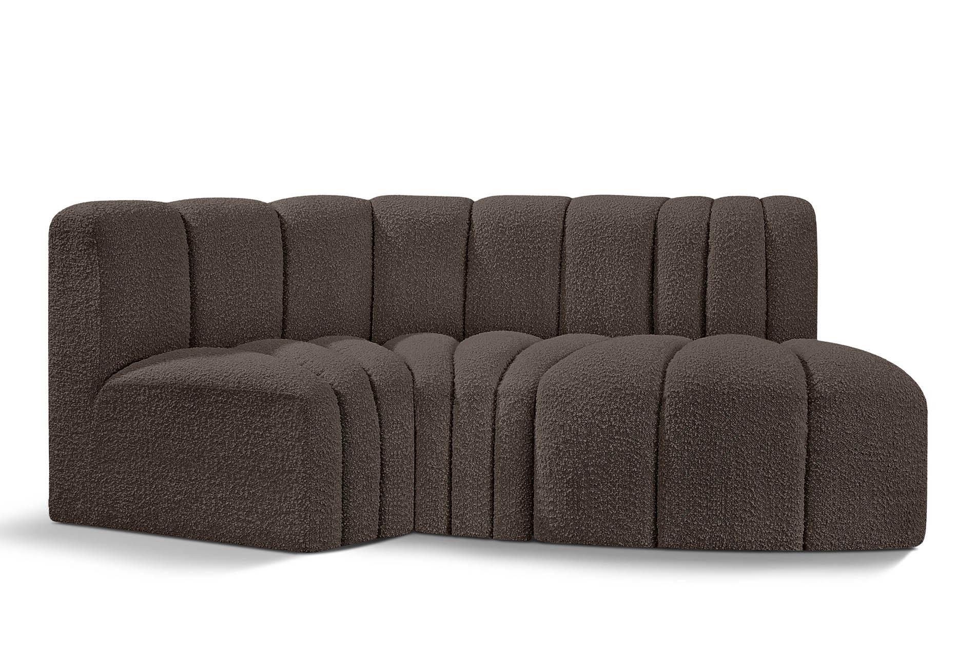 

        
Meridian Furniture ARC 102Brown-S3D Modular Sectional Sofa Brown Boucle 094308297804
