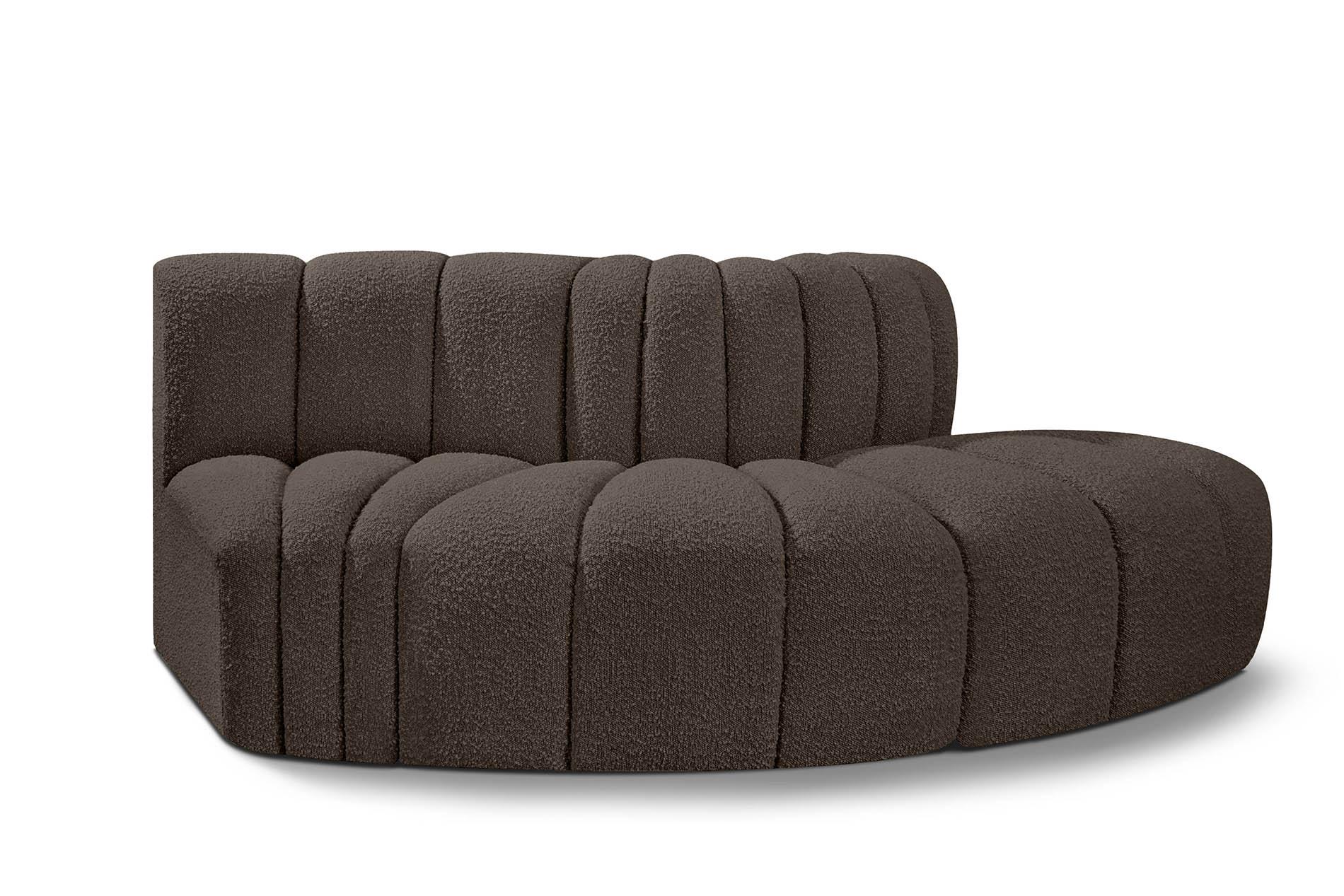 

    
Brown Boucle Channel Tufted Modular Sectional ARC 102Brown-S3E Meridian Modern
