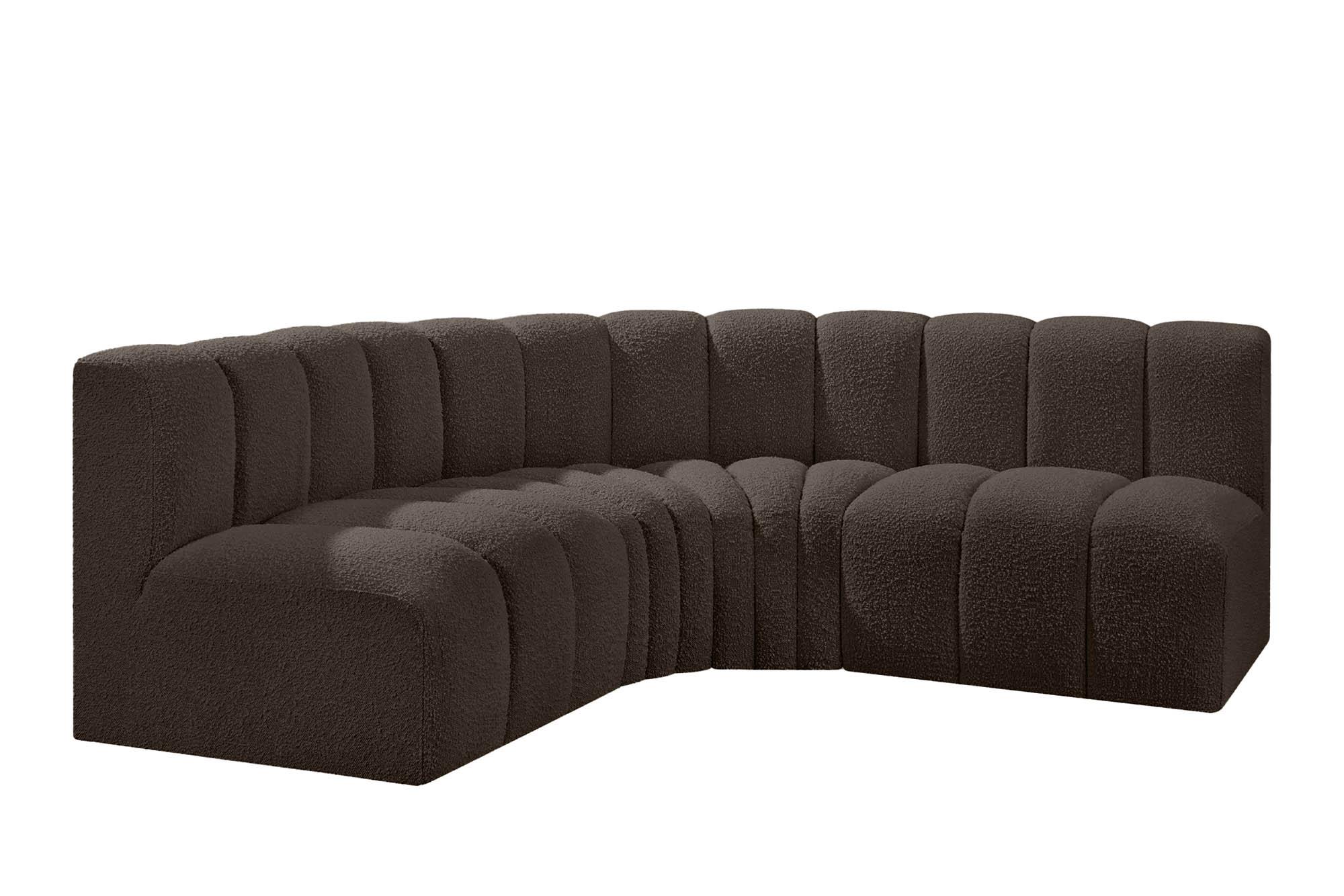 

        
Meridian Furniture ARC 102Brown-S4B Modular Sectional Sofa Brown Boucle 094308297842
