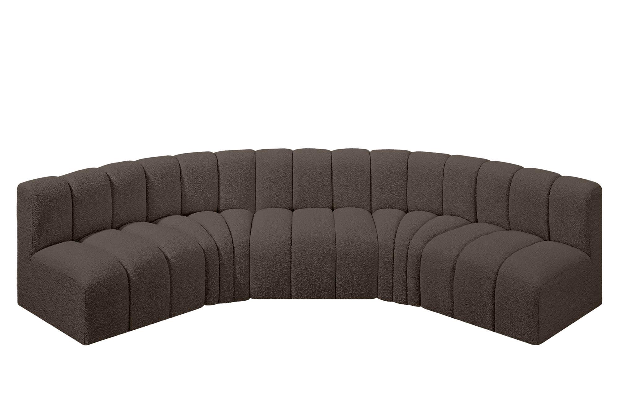 

        
Meridian Furniture ARC 102Brown-S5A Modular Sectional Sofa Brown Boucle 094308297903
