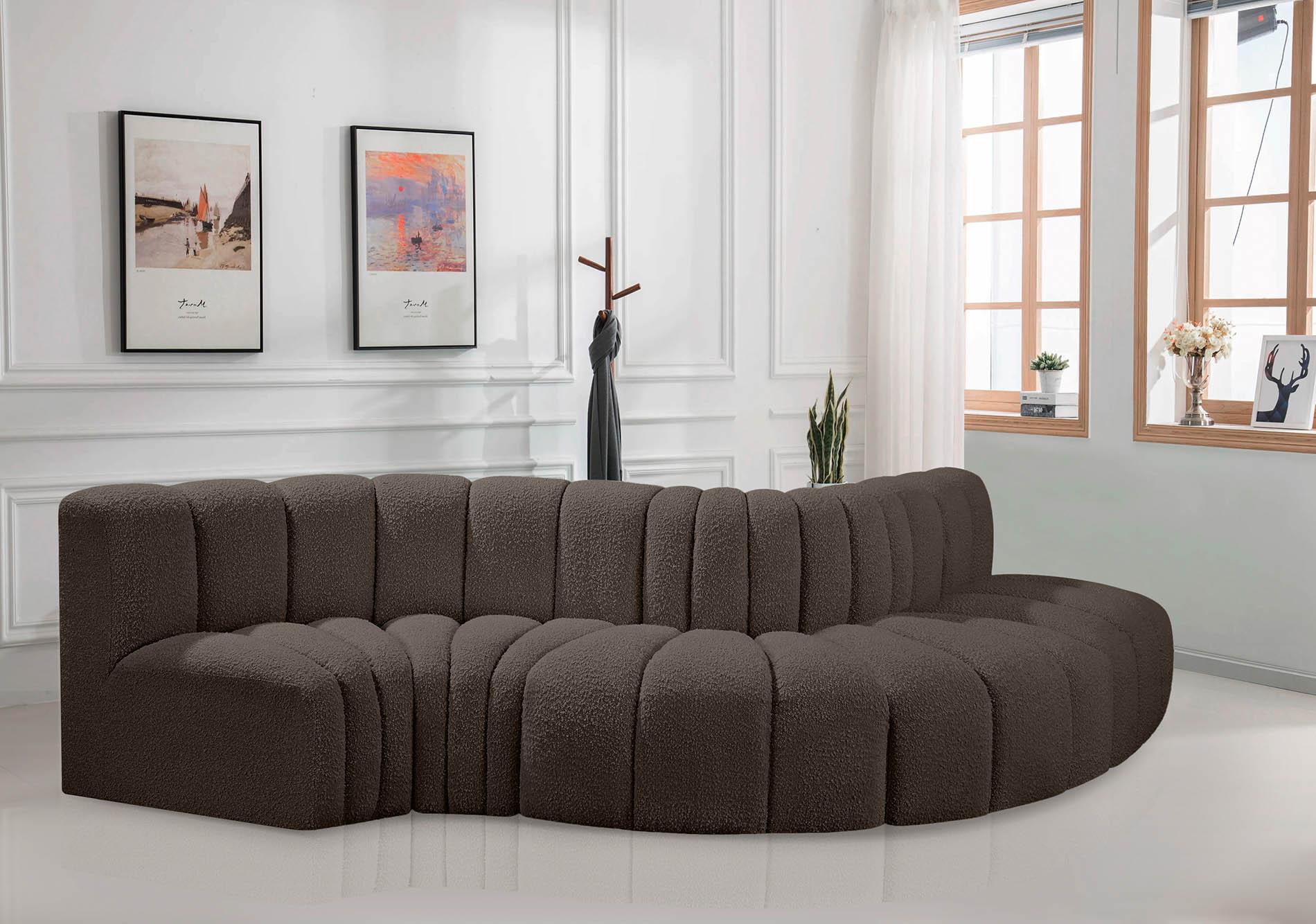 

    
Brown Boucle Channel Tufted Modular Sectional ARC 102Brown-S5B Meridian Modern
