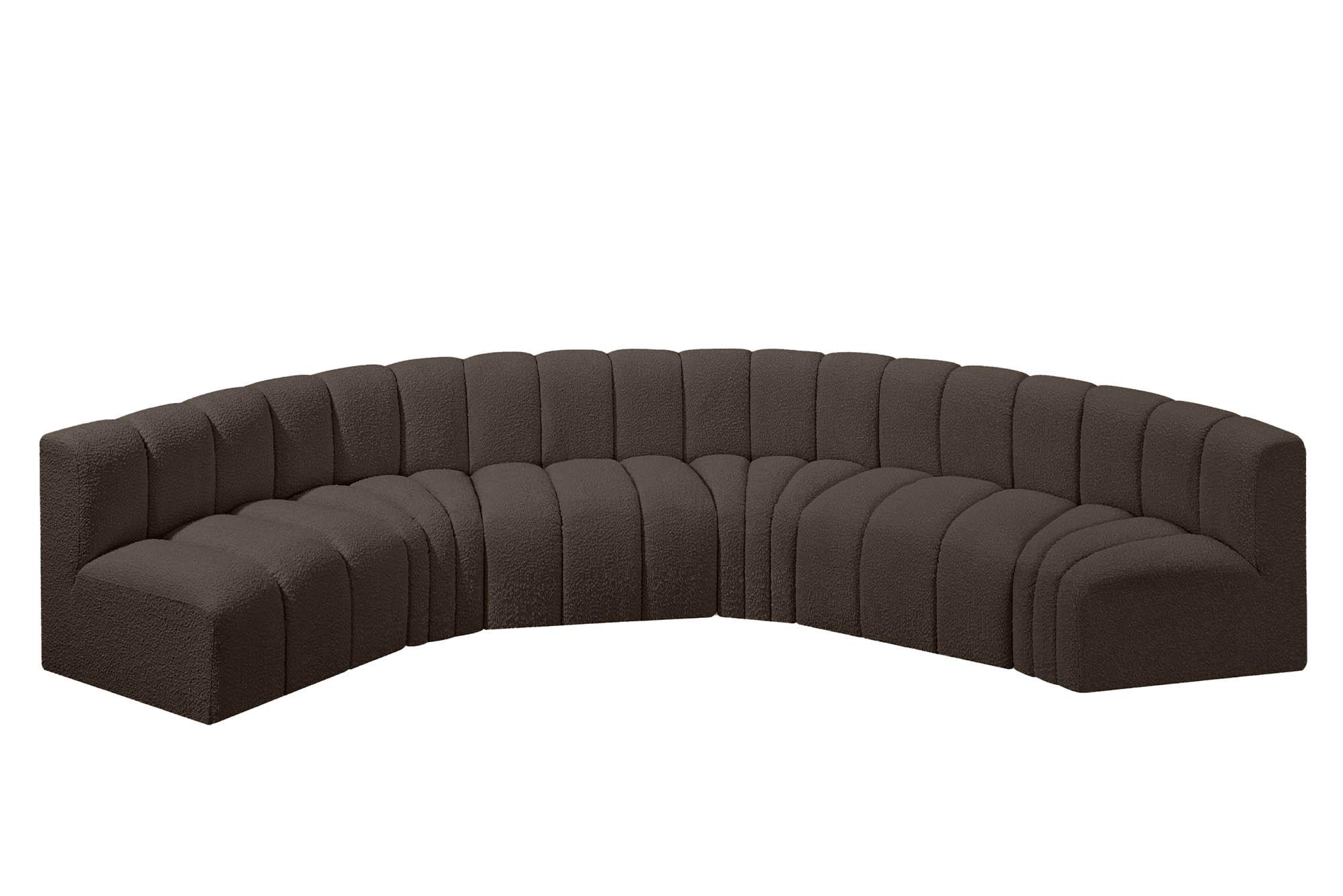 

        
Meridian Furniture ARC 102Brown-S6B Modular Sectional Sofa Brown Boucle 094308297941
