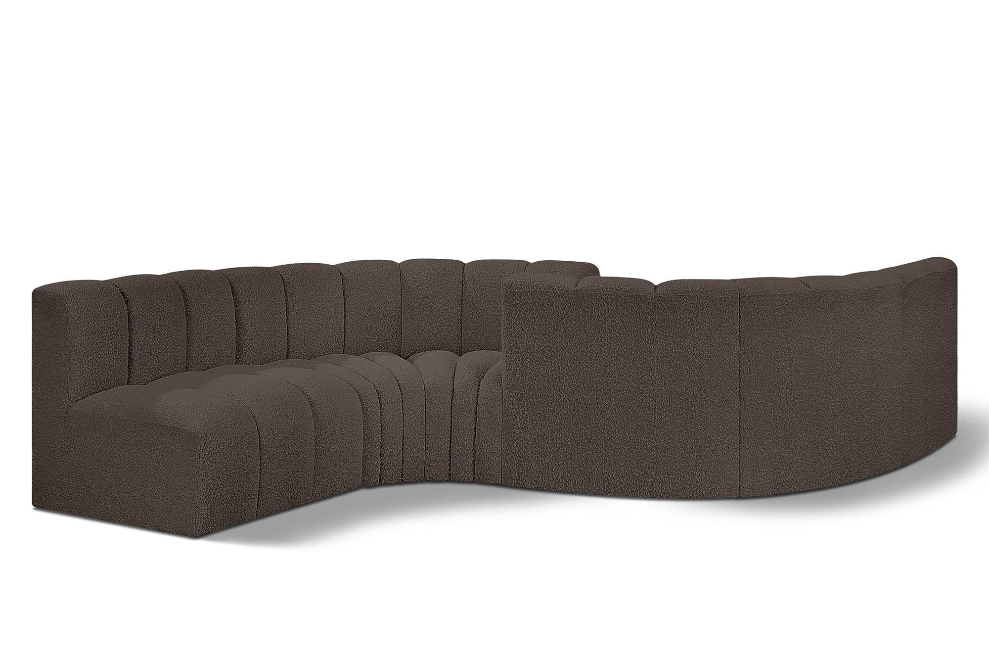 Contemporary, Modern Modular Sectional Sofa ARC 102Brown-S6D 102Brown-S6D in Brown 