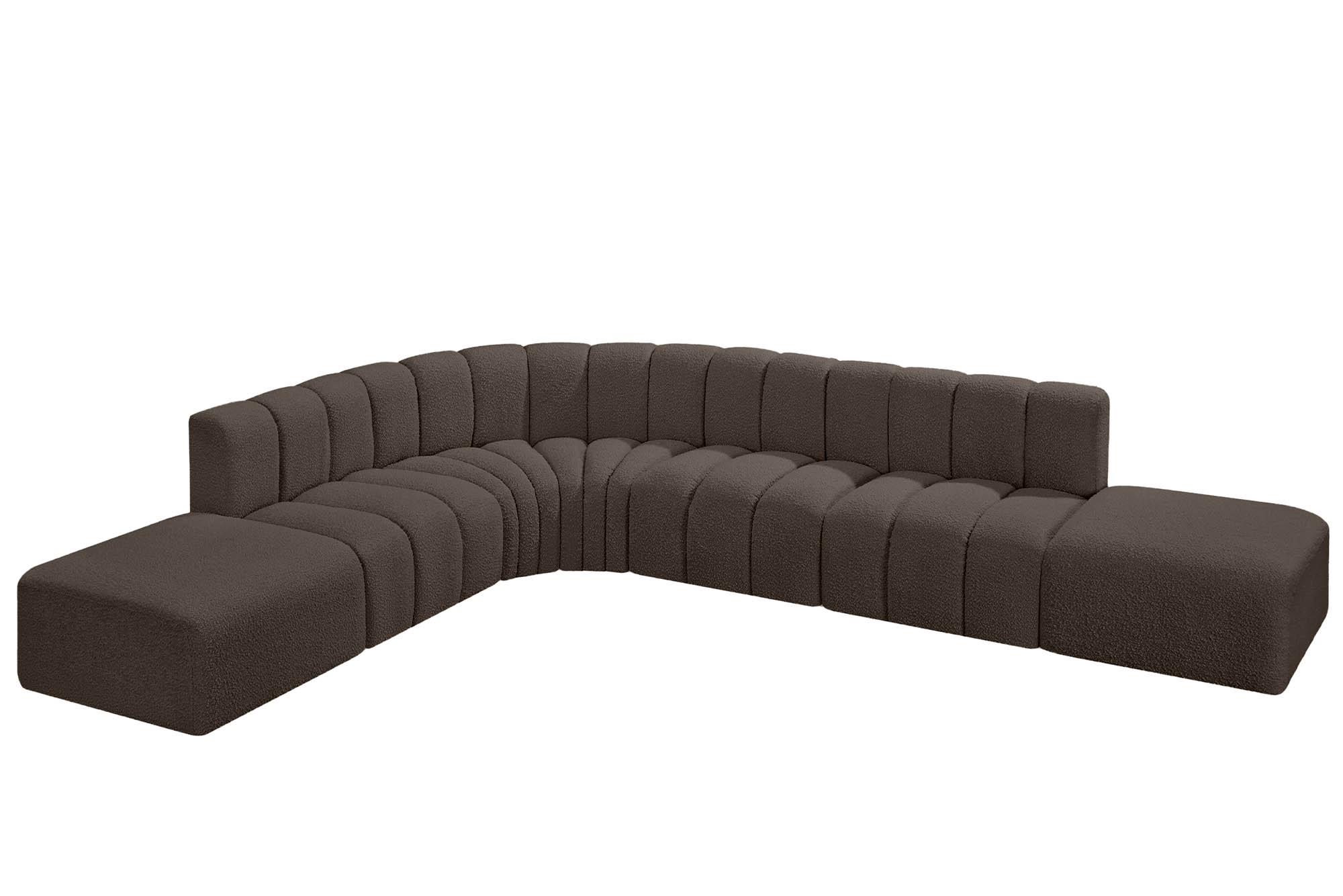 

        
Meridian Furniture ARC 102Brown-S7A Modular Sectional Sofa Brown Boucle 094308297972
