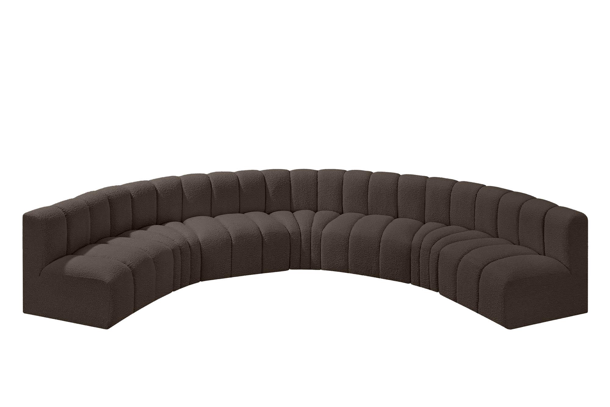 

        
Meridian Furniture ARC 102Brown-S7B Modular Sectional Sofa Brown Boucle 094308297989

