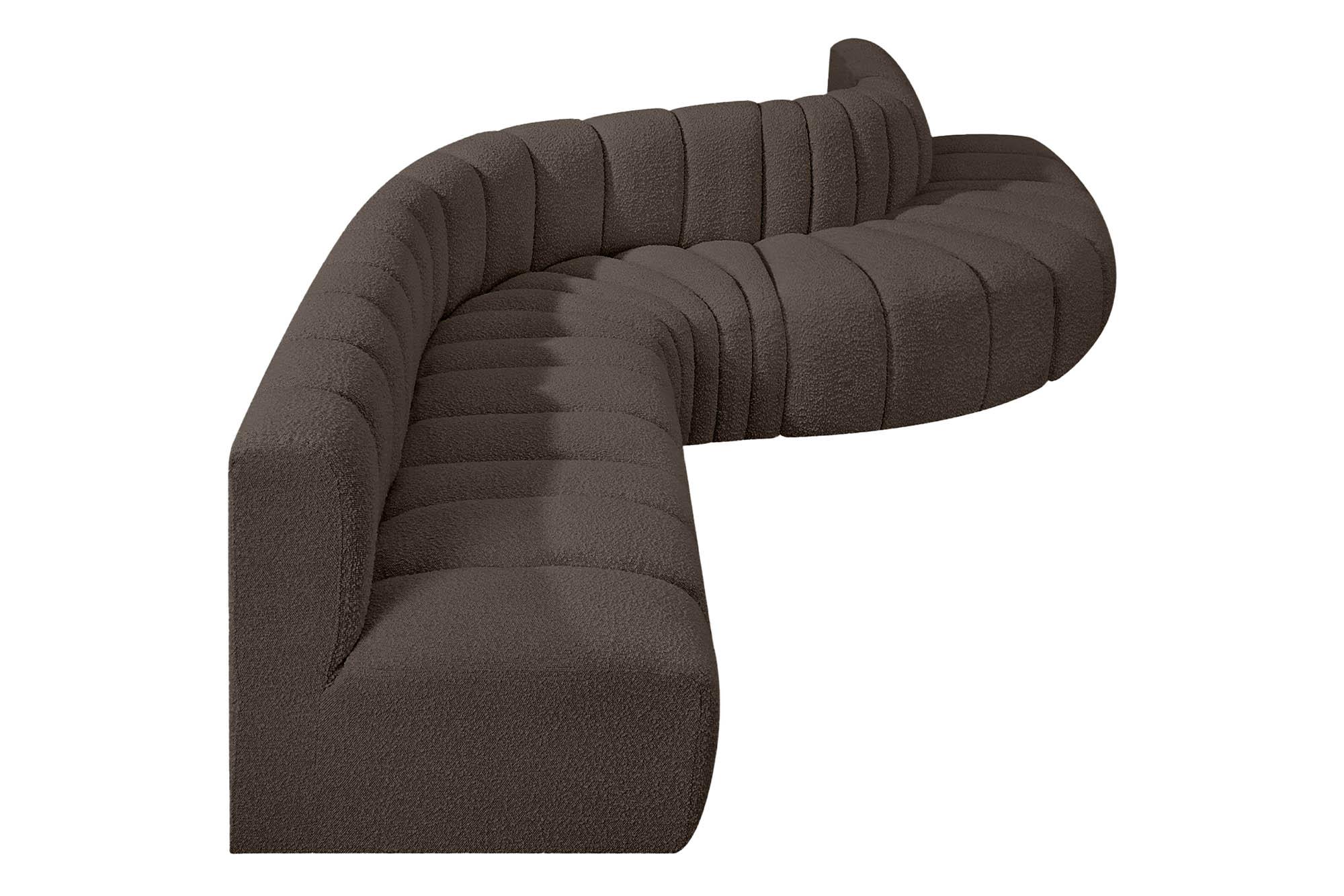 

        
Meridian Furniture ARC 102Brown-S7C Modular Sectional Sofa Brown Boucle 094308297996
