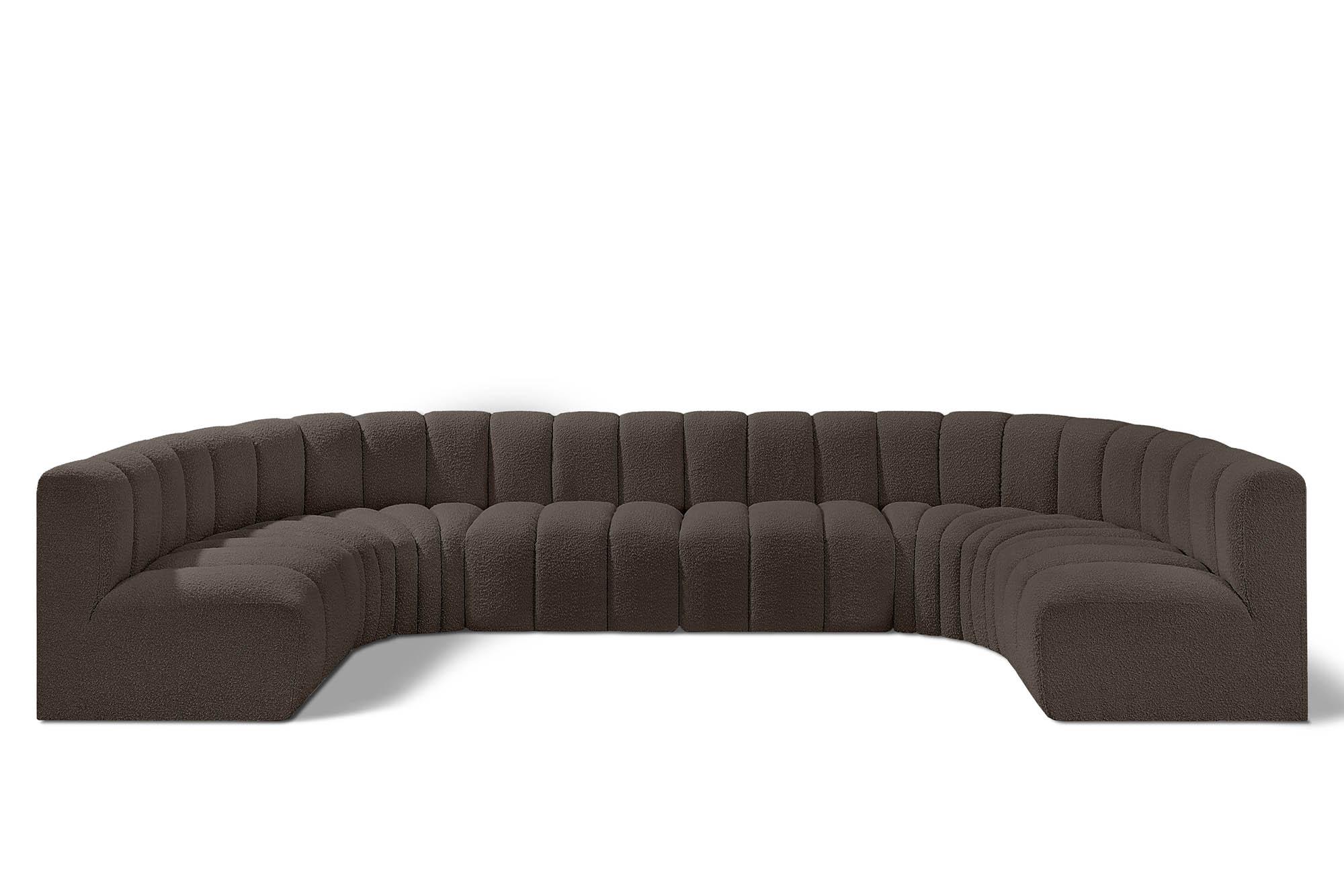 

        
Meridian Furniture ARC 102Brown-S8A Modular Sectional Sofa Brown Boucle 094308298009
