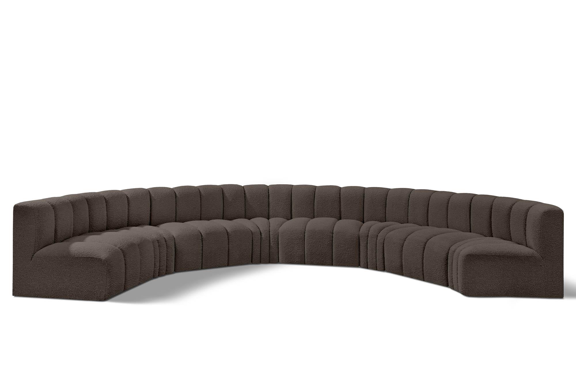 

    
Brown Boucle Channel Tufted Modular Sectional ARC 102Brown-S8B Meridian Modern
