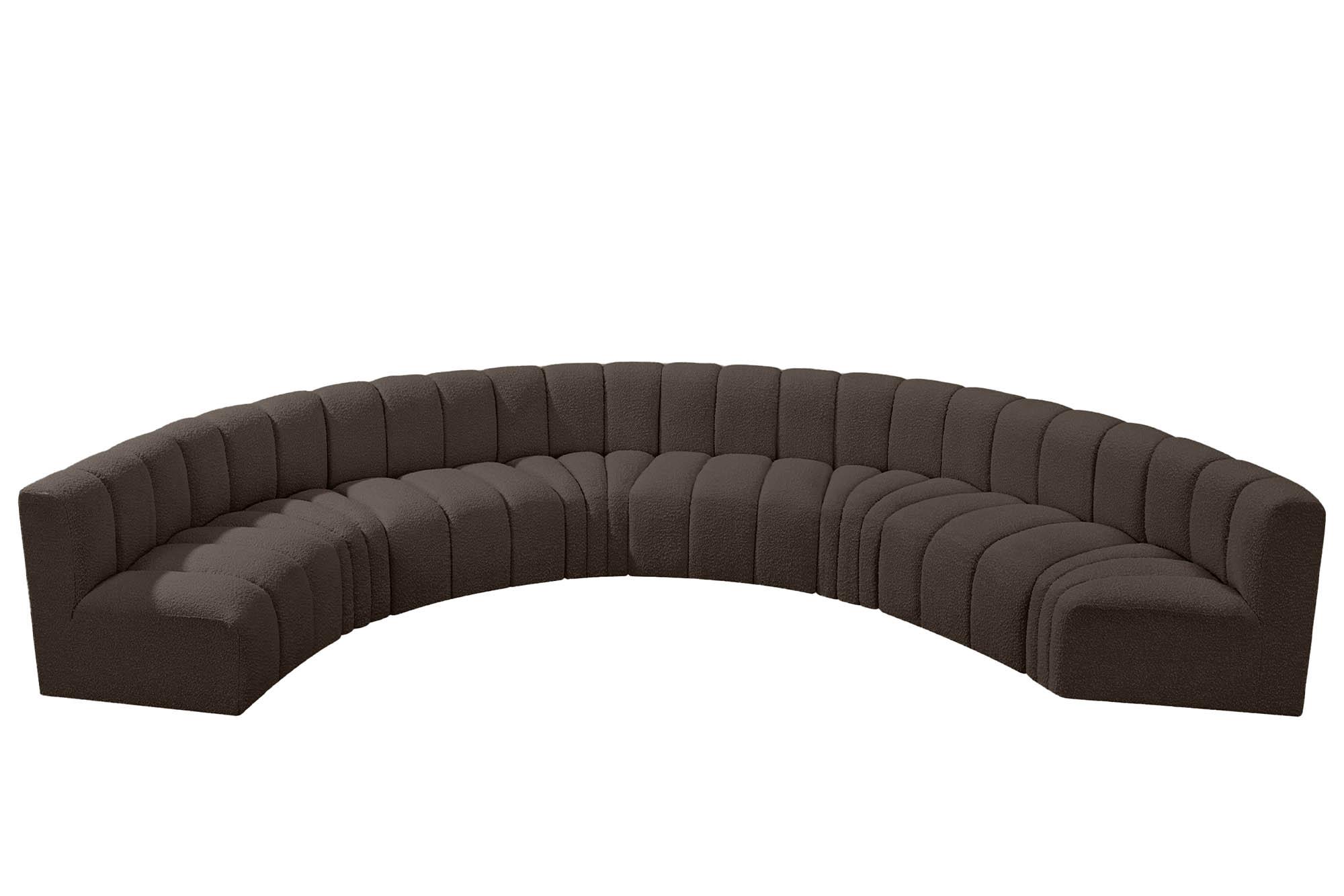 

        
Meridian Furniture ARC 102Brown-S8B Modular Sectional Sofa Brown Boucle 094308298016
