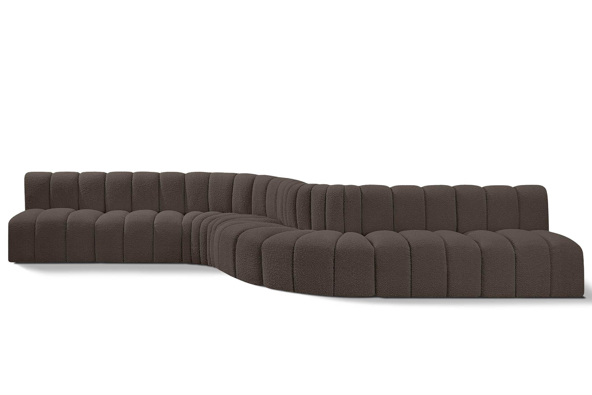 Contemporary, Modern Modular Sectional Sofa ARC 102Brown-S8C 102Brown-S8C in Brown 