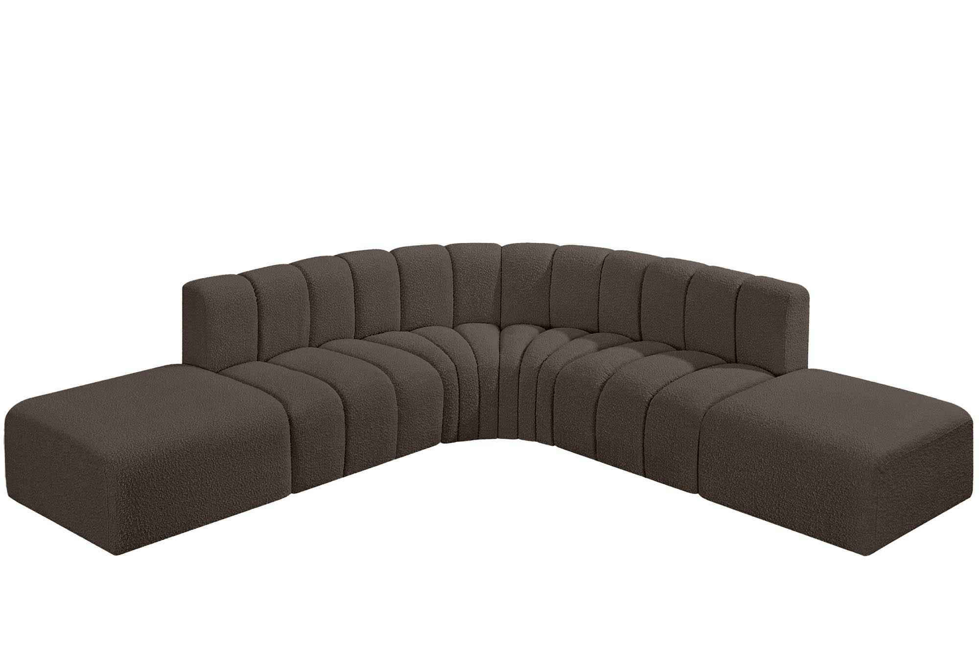 

        
Meridian Furniture ARC 102Brown-S6C Modular Sectional Sofa Brown Boucle 094308297958
