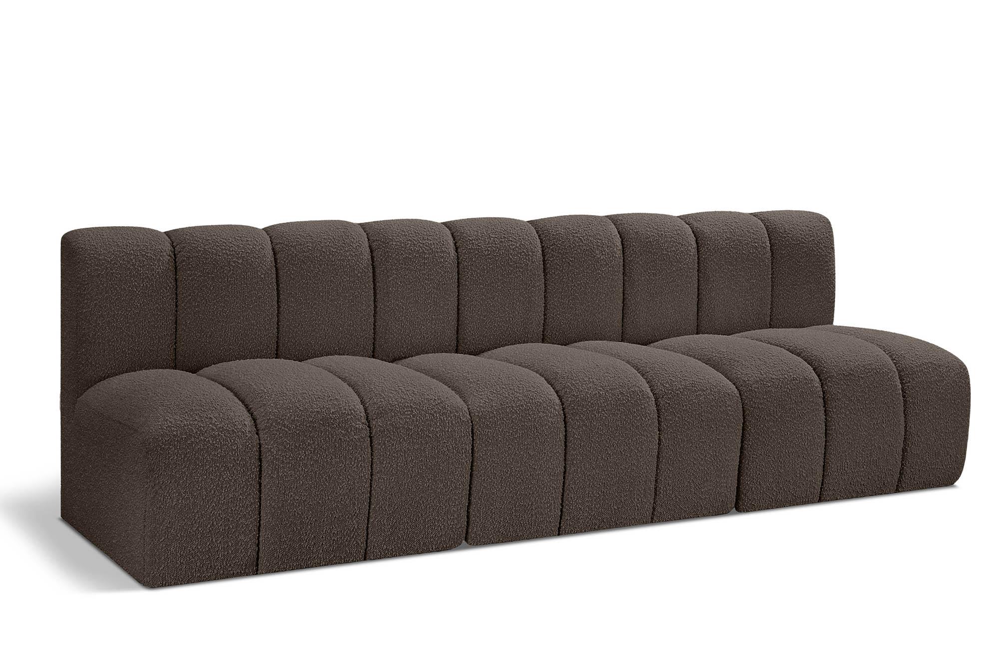 Contemporary, Modern Modular Sofa ARC 102Brown-S3F 102Brown-S3F in Brown 
