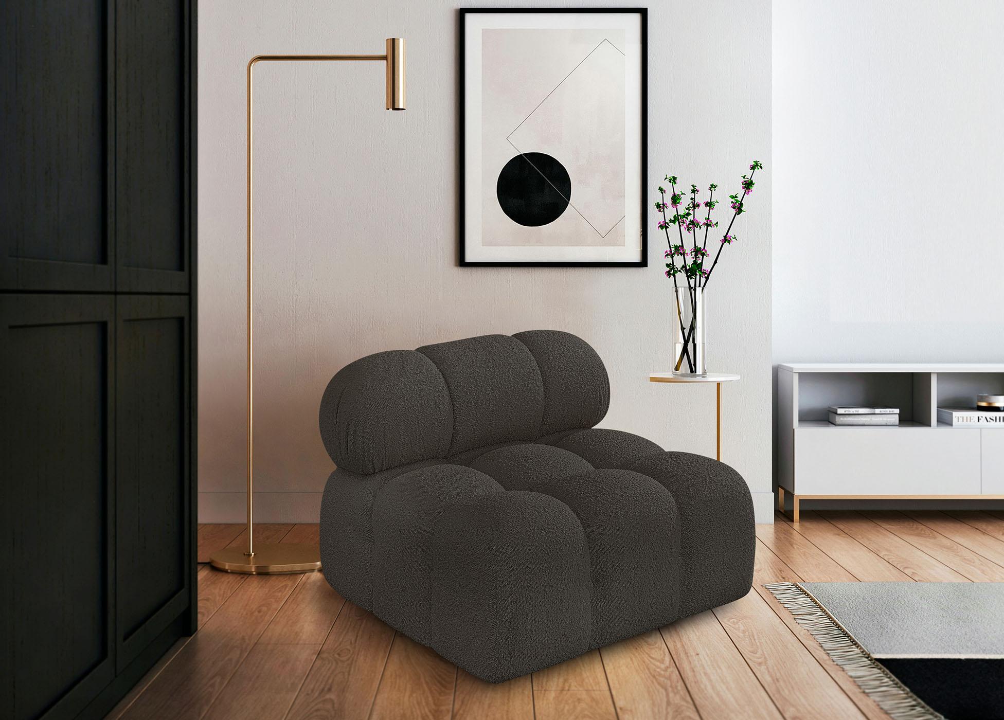 

    
Brown Boucle Modular Armless Chair AMES 611Brown-Armless Meridian Modern
