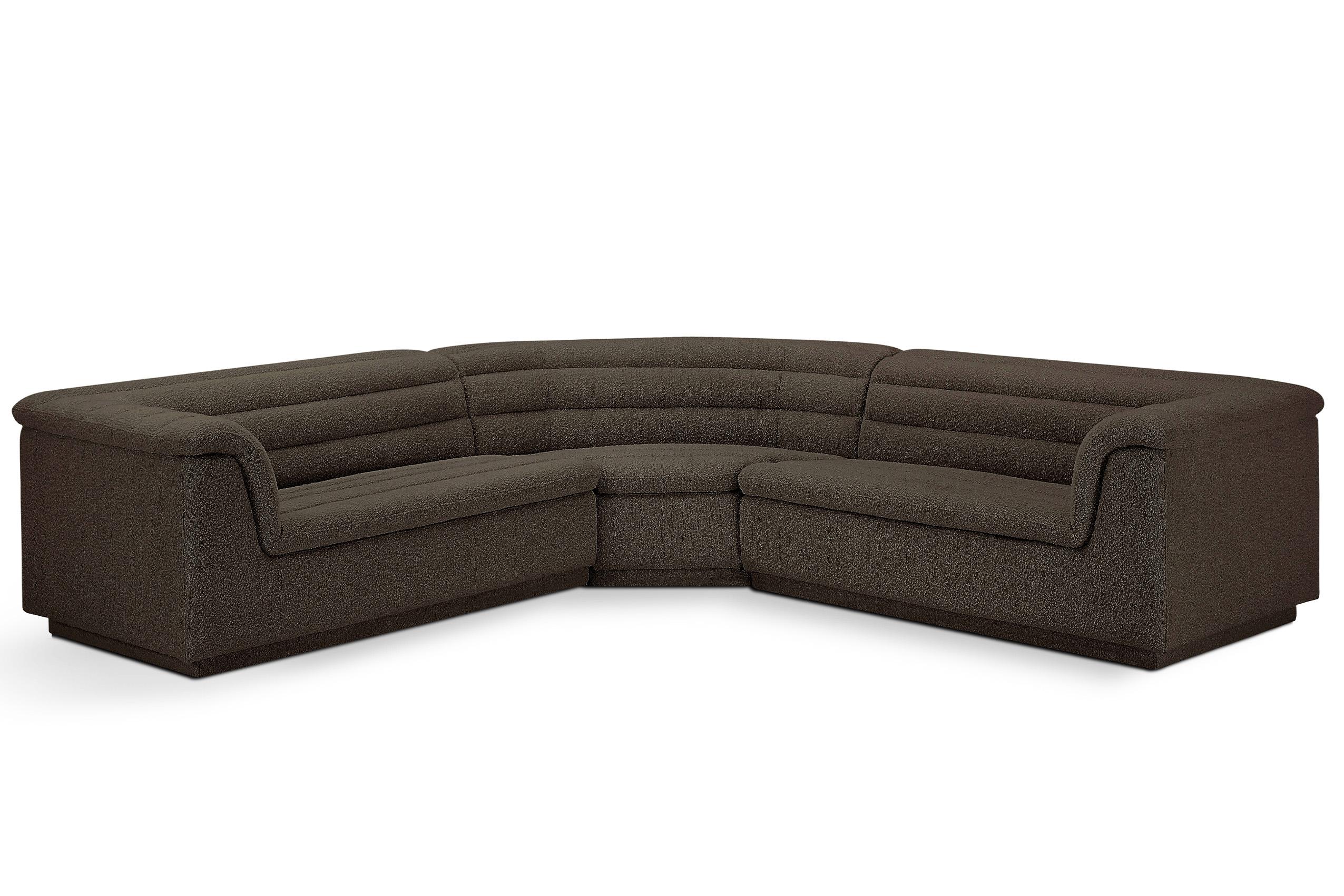

    
Brown Boucle Modular Sectional CASCADE 193Brown-Sectional Meridian Contemporary
