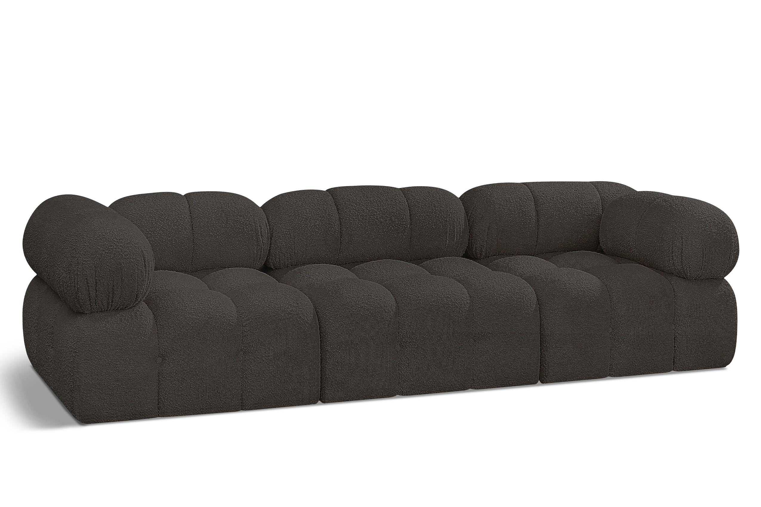 Contemporary, Modern Modular Sofa AMES 611Brown-S102A 611Brown-S102A in Brown 