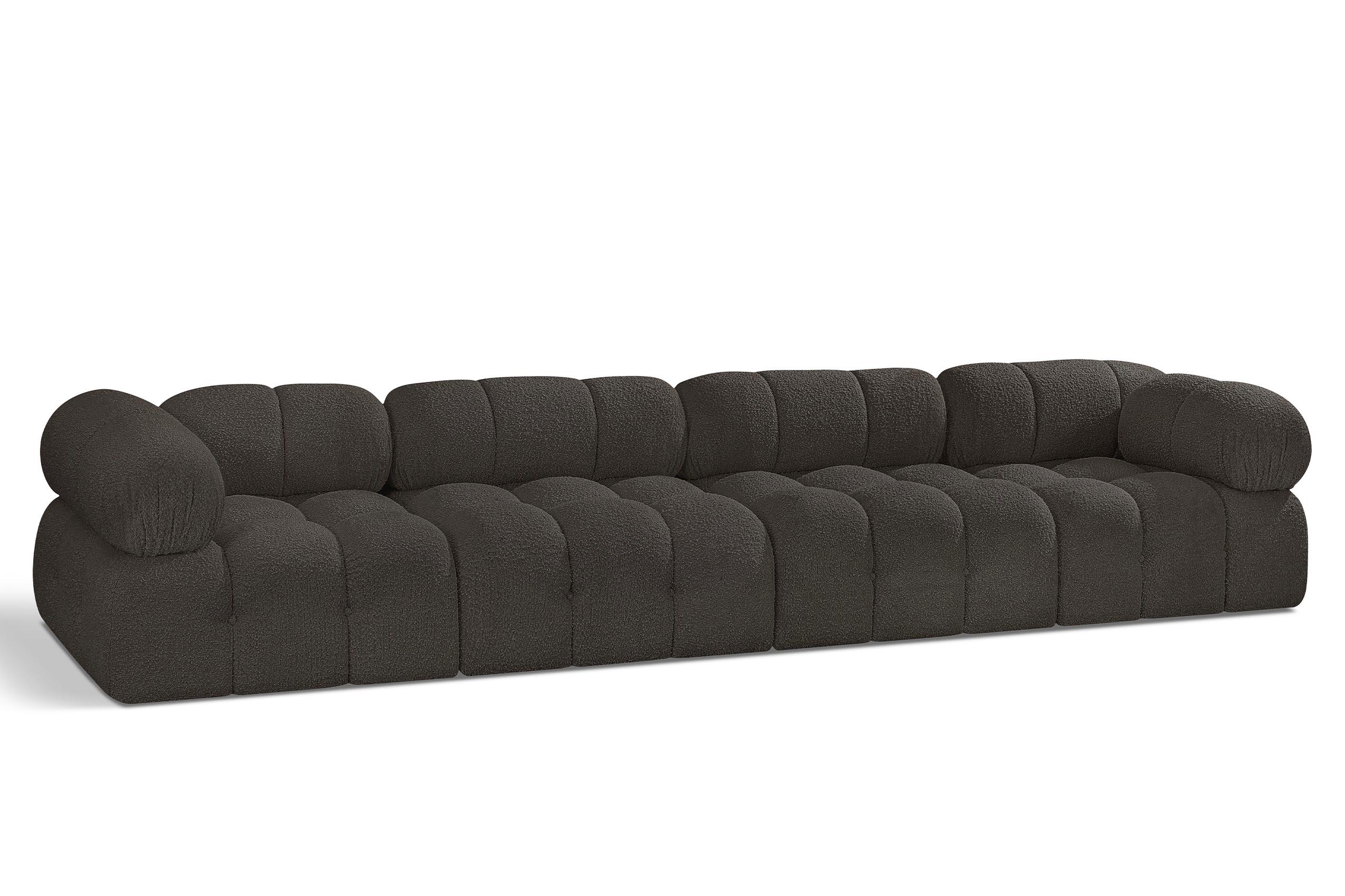 Contemporary, Modern Modular Sofa AMES 611Brown-S136A 611Brown-S136A in Brown 