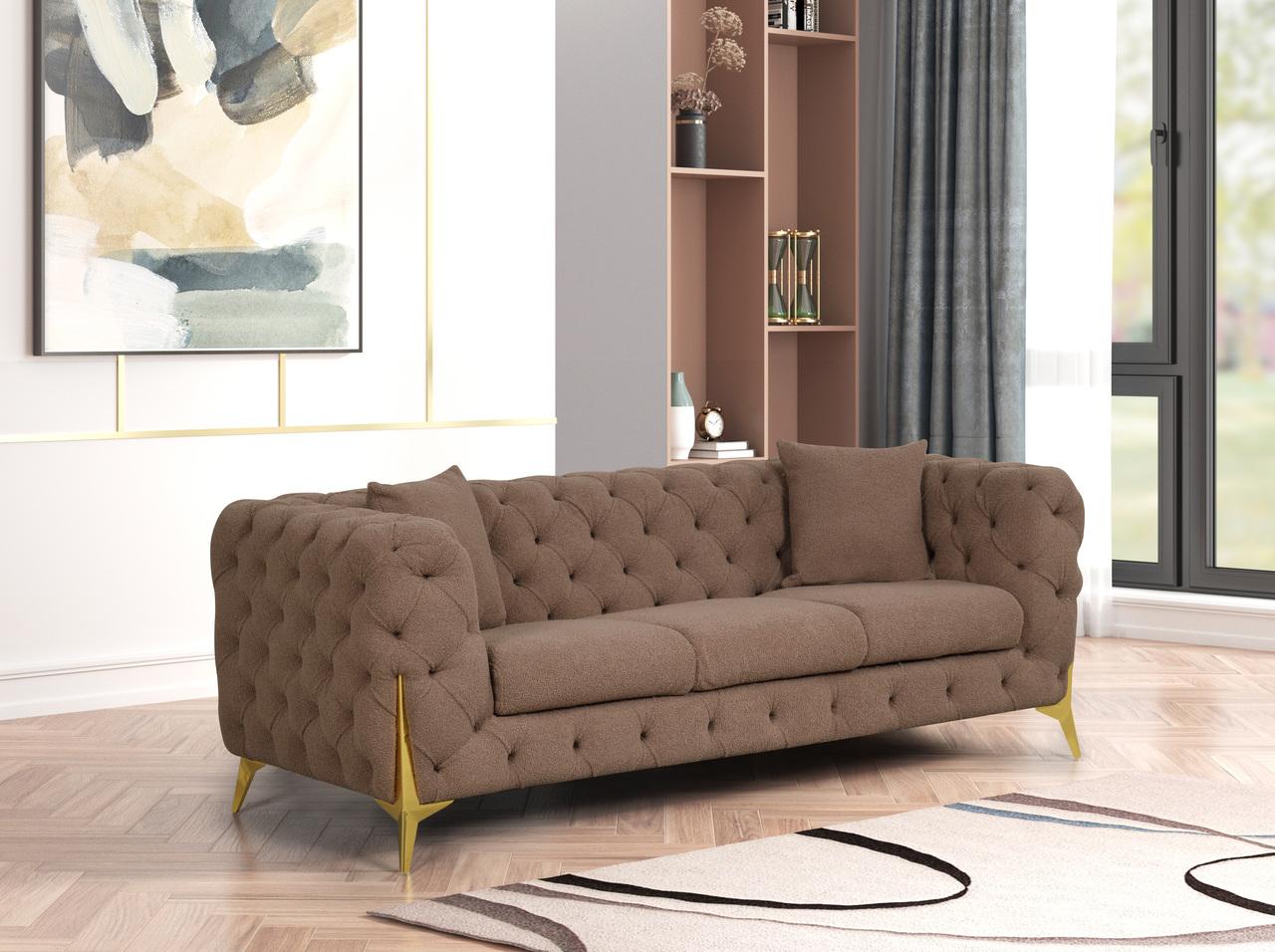 

        
Galaxy Home Furniture Contempo Sofa Set Brown Fabric 601955549882
