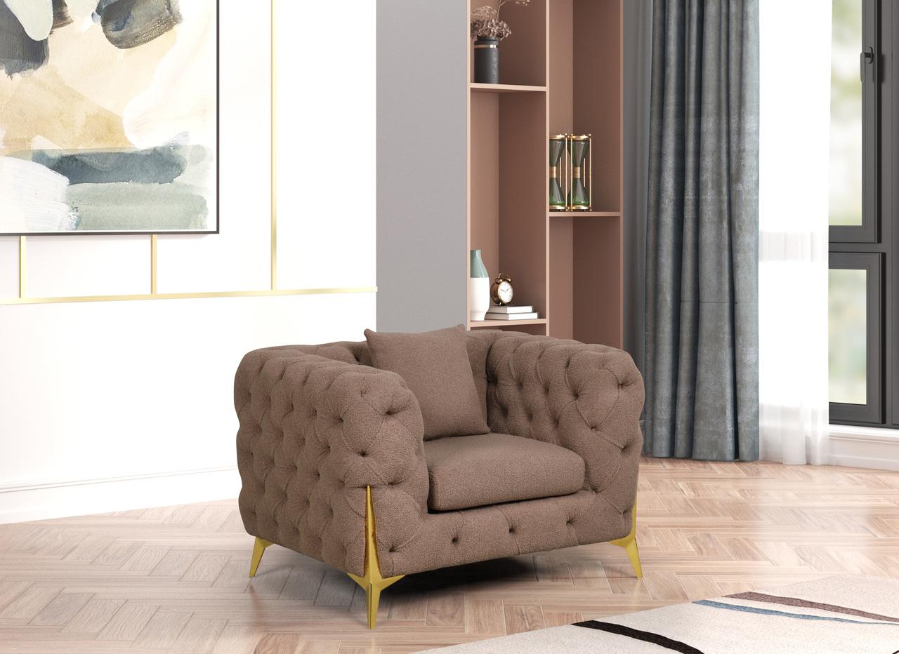 Contemporary, Modern Arm Chairs Contempo Contempo-Brown-CH in Brown Fabric