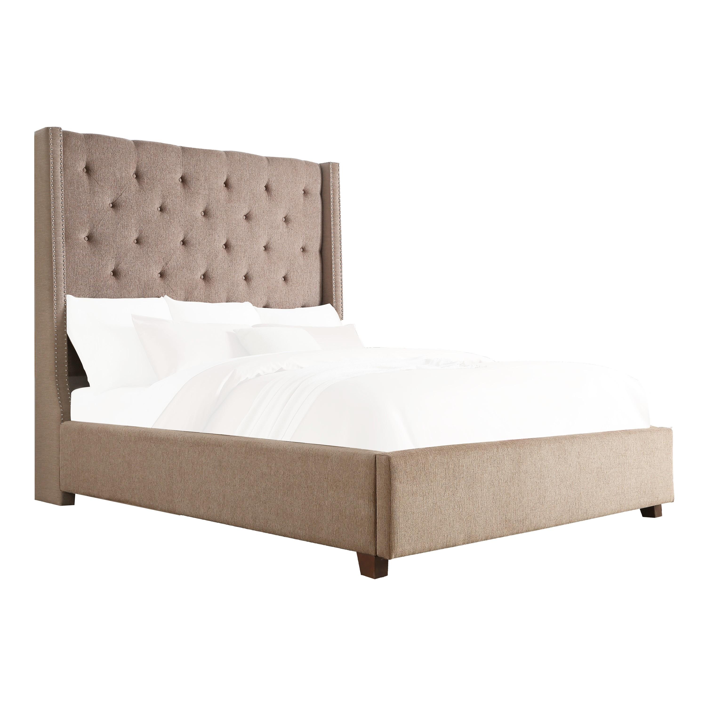 Modern Bed 5877BR-1* Fairborn 5877BR-1* in Brown Polyester