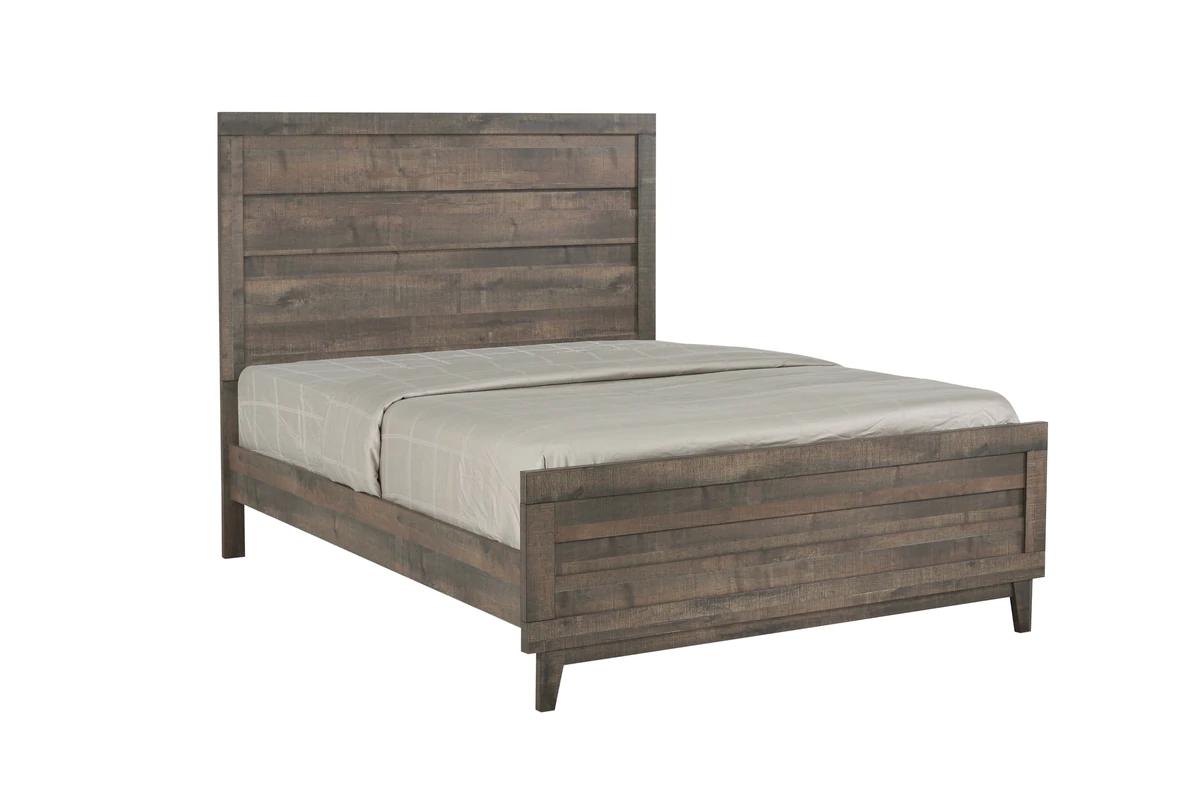 Contemporary, Rustic Panel Bed Tacoma B8280-CK-Bed in Brown 