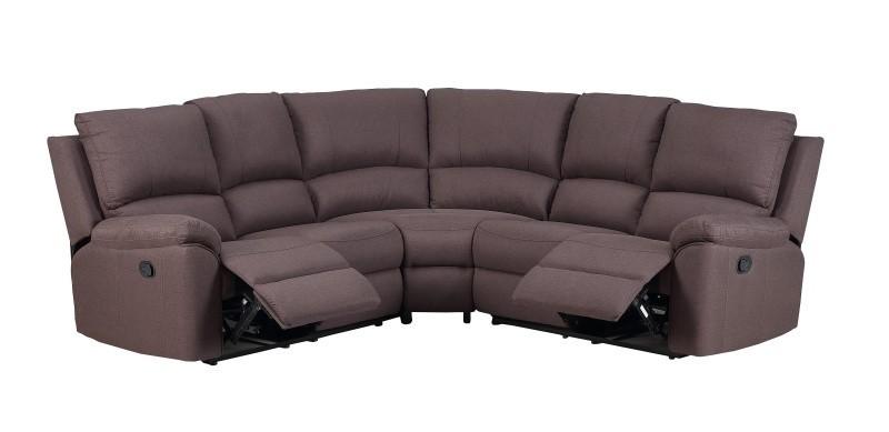 Contemporary Reclining Sectional 9241 9241-BROWN-SECT in Brown Chanille