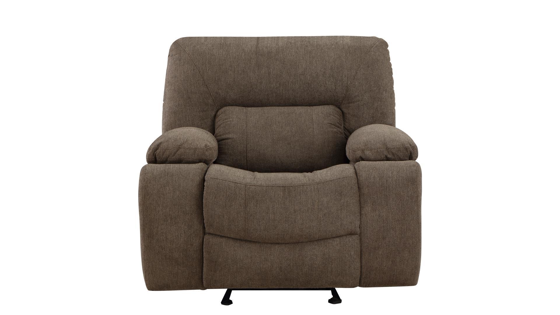 

    
Brown Chenille Manual Recliner Chair Set 2P OHIO Galaxy Home Contemporary Modern
