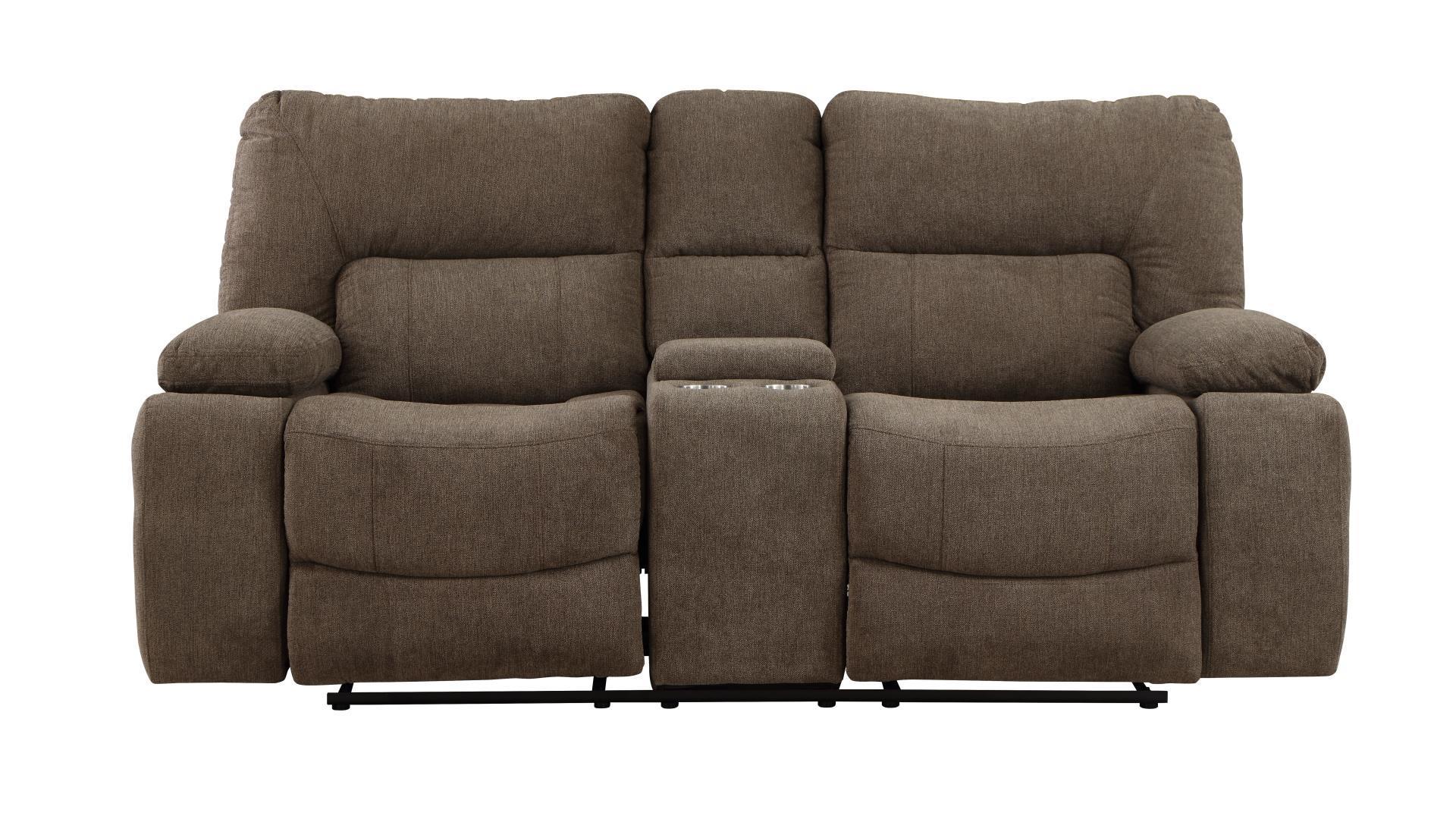 

    
Brown Chenille Manual Recliner Loveseat OHIO Galaxy Home Contemporary Modern
