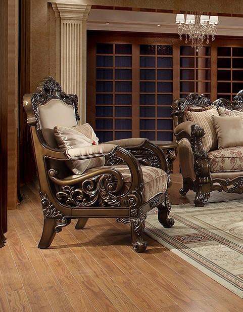 

    
Met Ant Gold & Perfect Brown Chair Traditional Homey Design HD-2658
