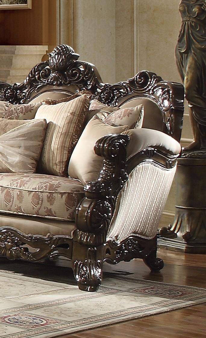 

    
Met Ant Gold & Perfect Brown Loveseat  Traditional Homey Design HD-2658
