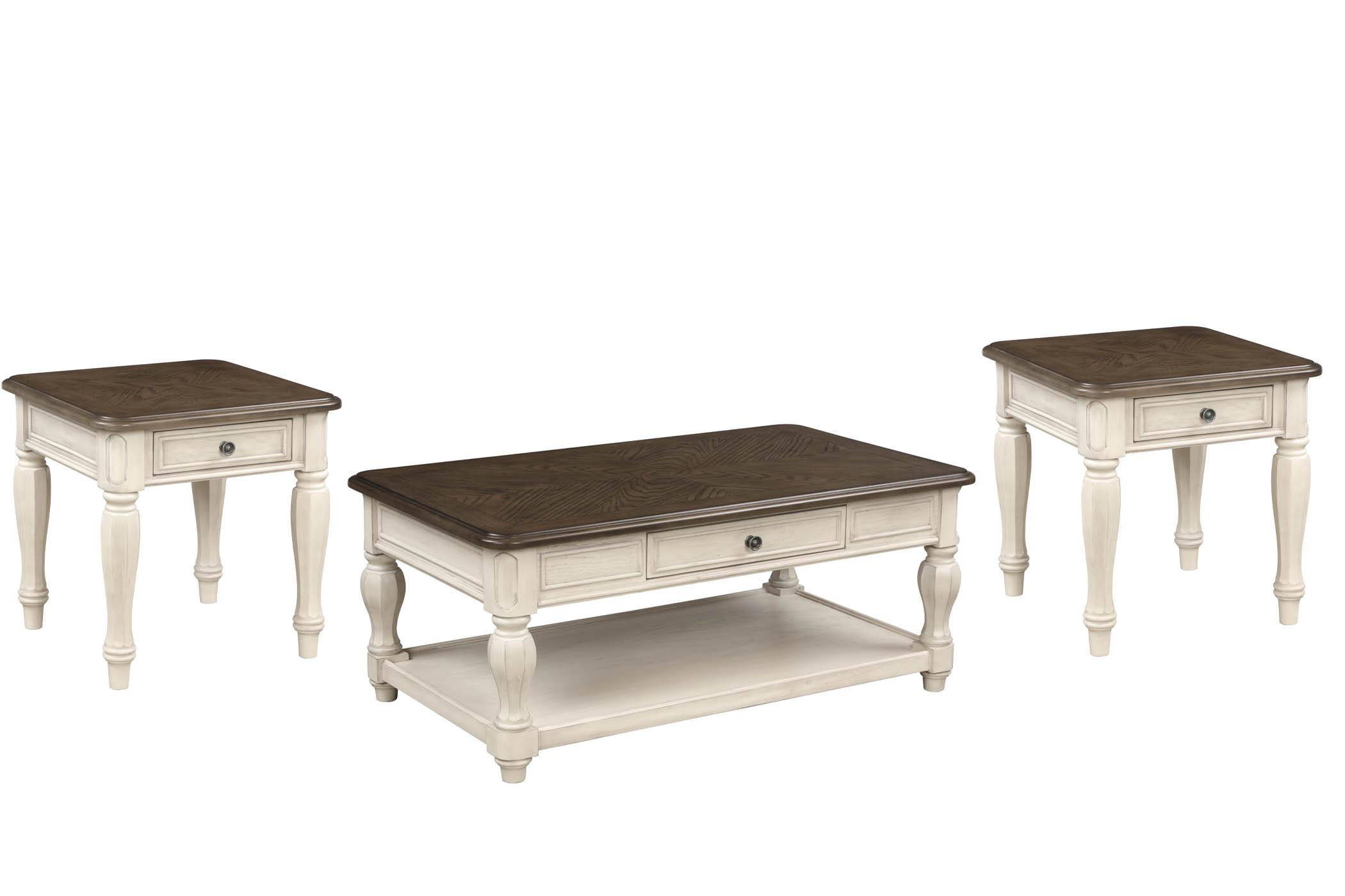 

    
White & Ebony Coffee Table Set 3Pcs LINDEN 8918-001 Bernards Traditional
