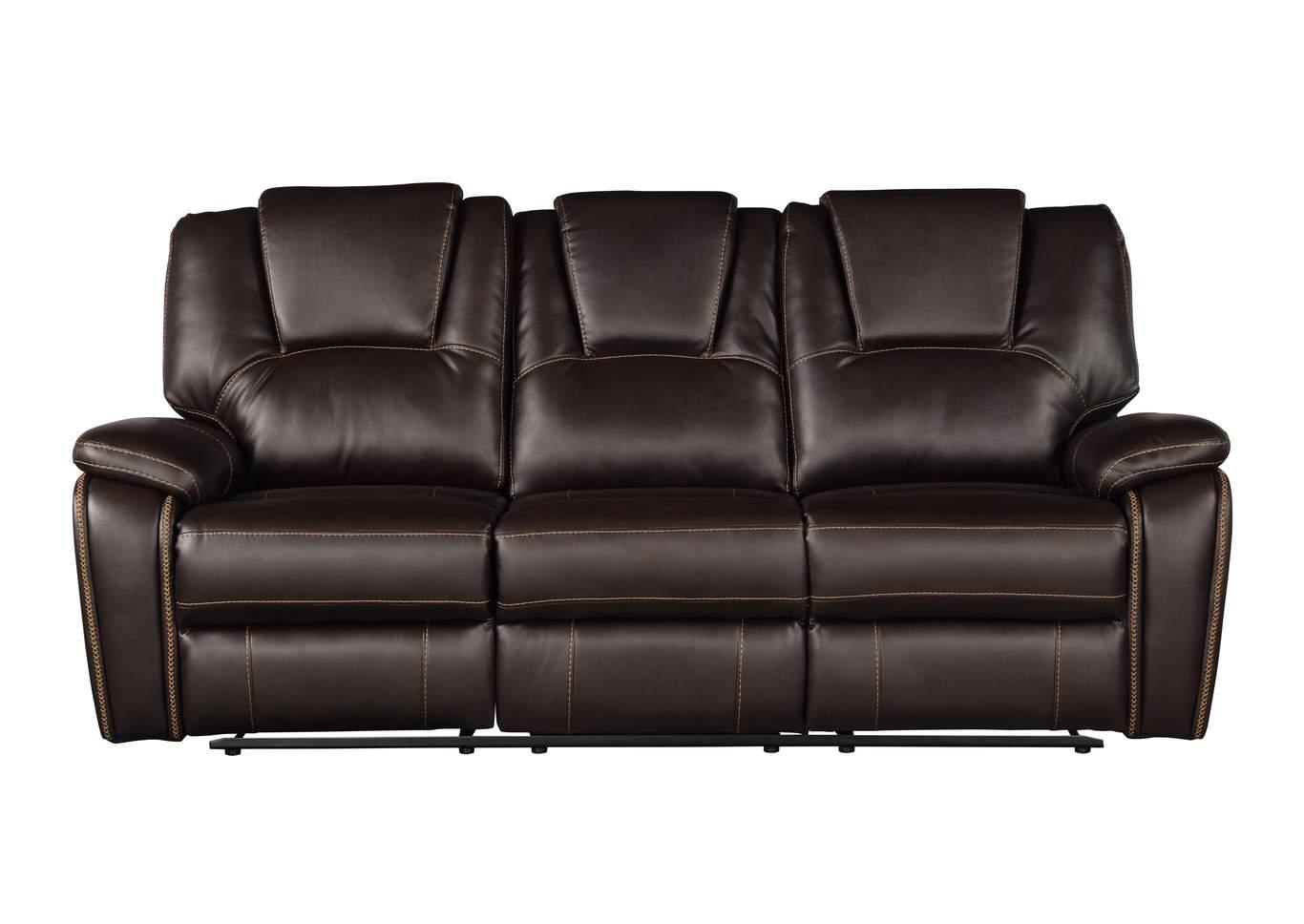 Contemporary, Modern Recliner Sofa Hongkong GHF-733569214310 in Brown Eco Leather