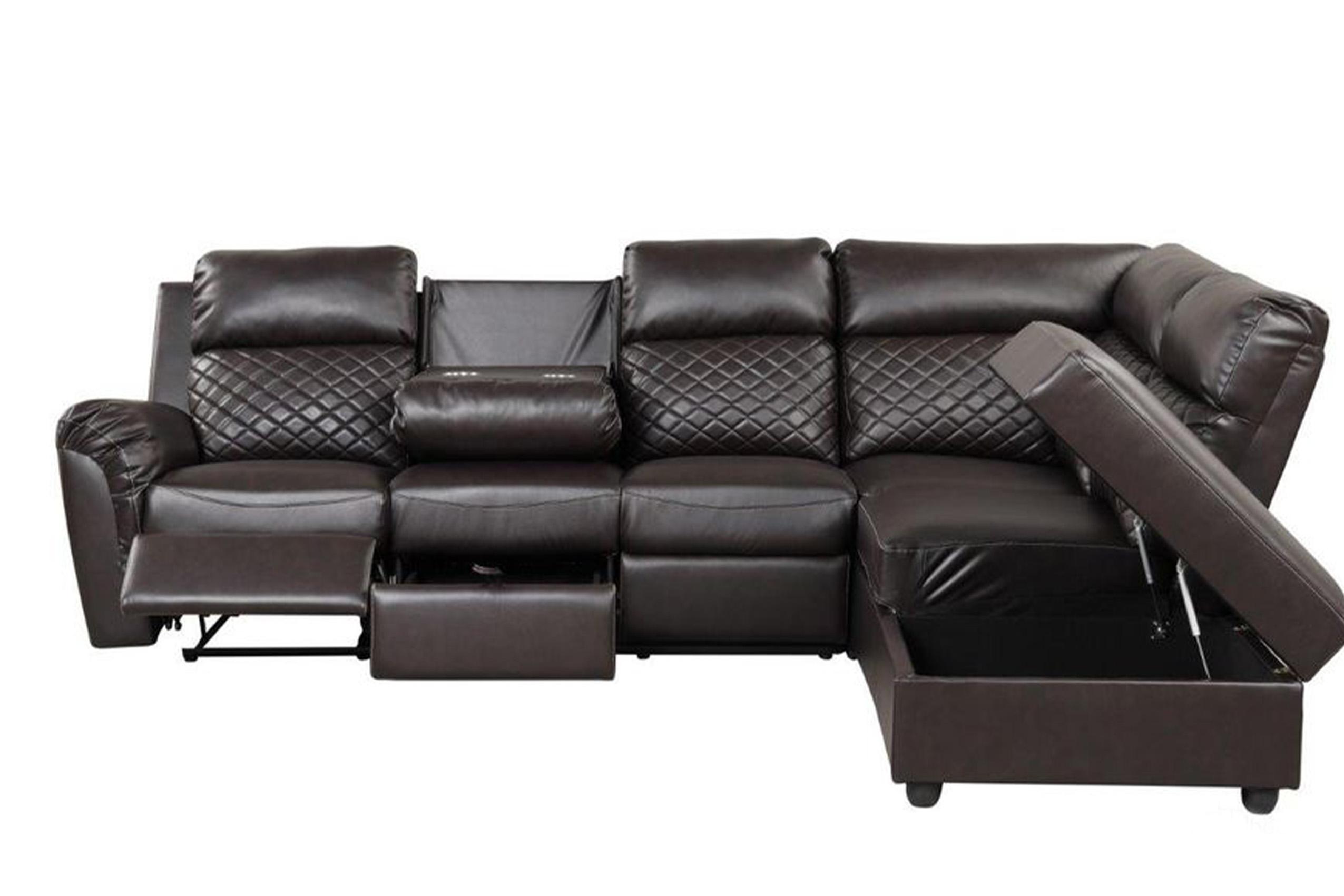 

    
Galaxy Home Furniture CHARLOTTE Recliner Sectional Brown CHARLOTTE-BR
