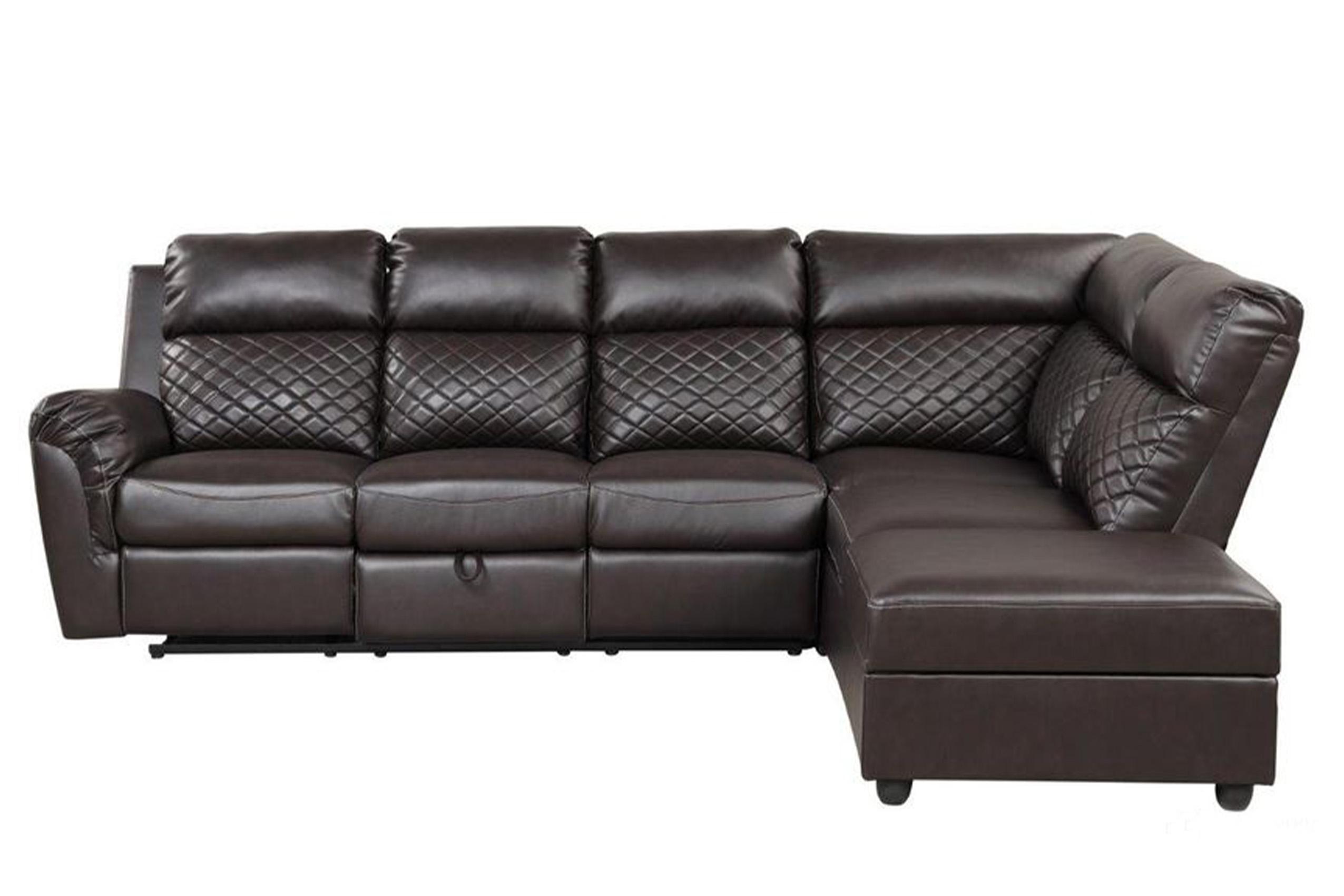

                    
Galaxy Home Furniture CHARLOTTE Recliner Sectional Brown Eco Leather Purchase 
