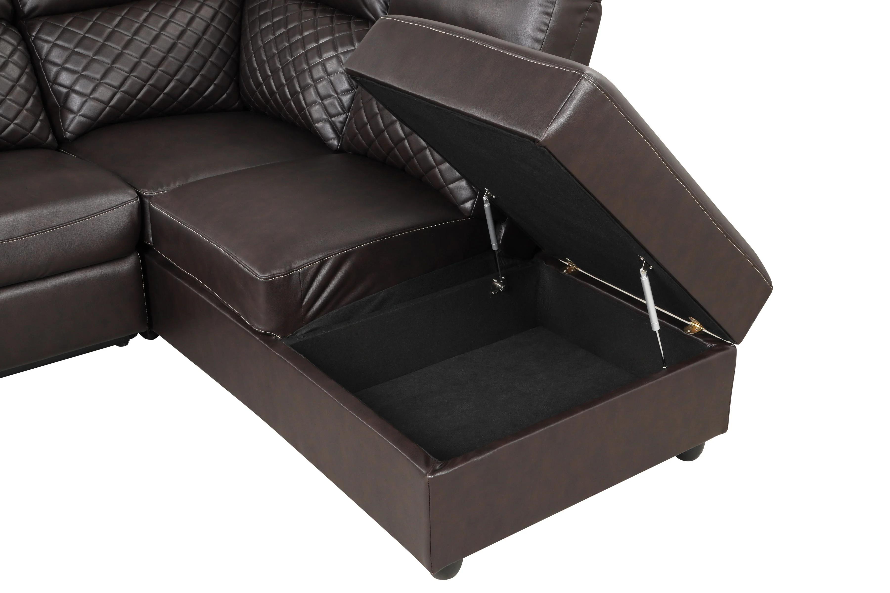 

                    
Buy Brown Eco Leather Manual Recliner Sectional CHARLOTTE Galaxy Home Contemporary
