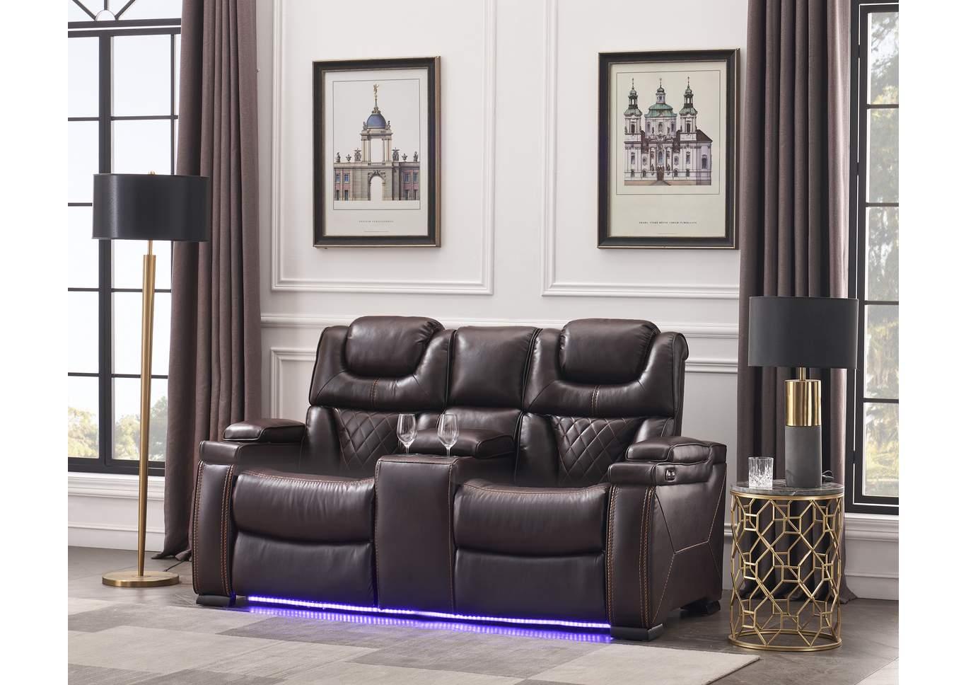 

    
Galaxy Home Furniture LEXUS Recliner Sofa Set Brown GHF-808857769299-Set-2
