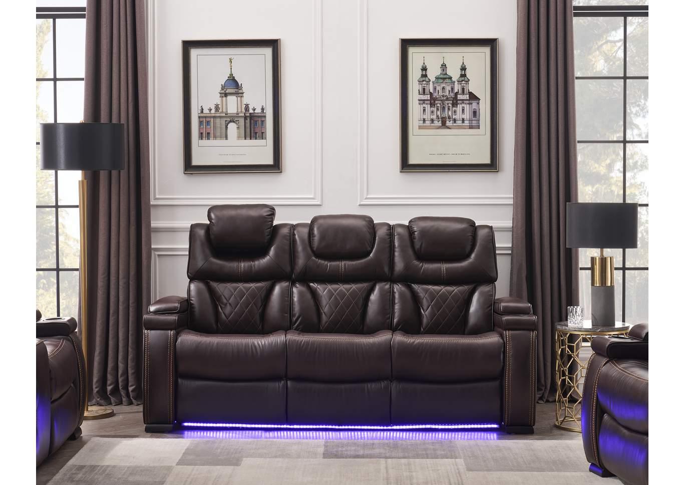 

    
Galaxy Home Furniture LEXUS Recliner Sofa Set Brown GHF-808857769299-Set3
