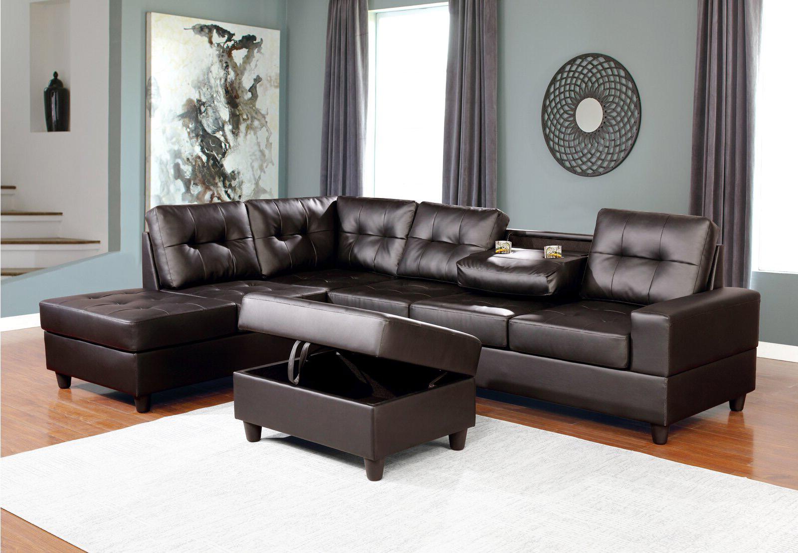 

    
Brown Eco Leather Sectional Reversable Sofa BOSTON Galaxy Home Contemporary
