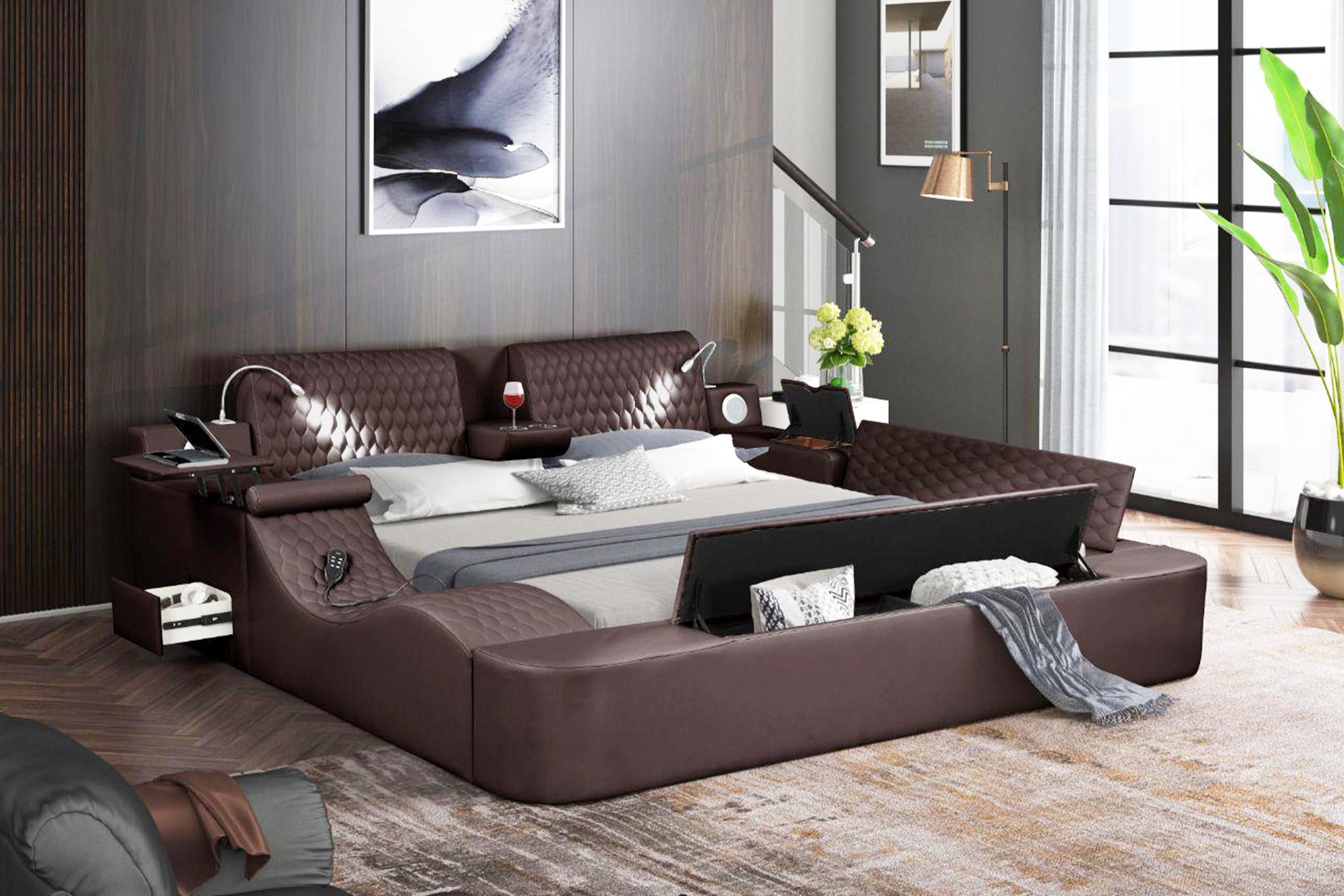 

    
Galaxy Home Furniture ZOYA BR Storage Bed Brown ZOYA-BR-EK
