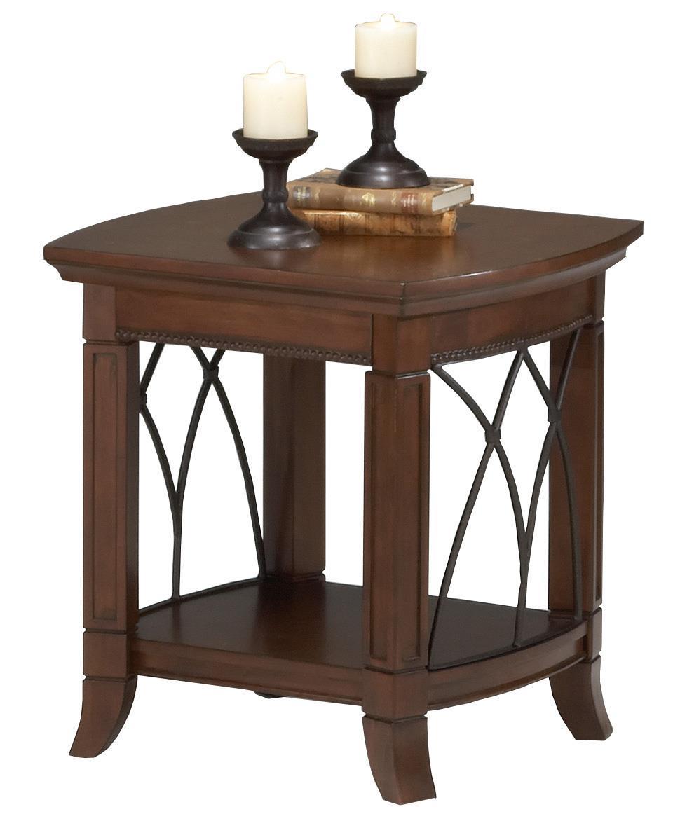 Contemporary, Transitional End Table Cathedral 8621 in Brown 
