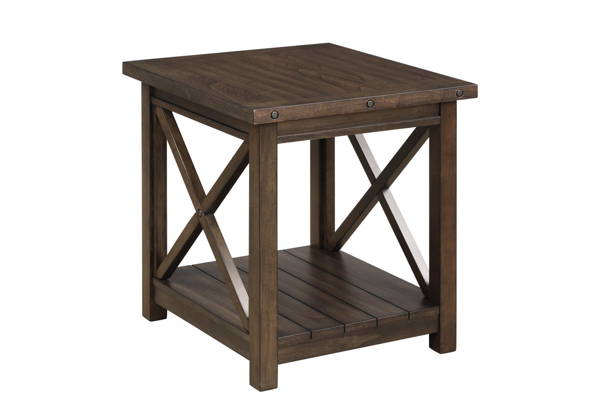 Contemporary, Transitional End Table JENSON 8632-002 8632-002 in Brown 