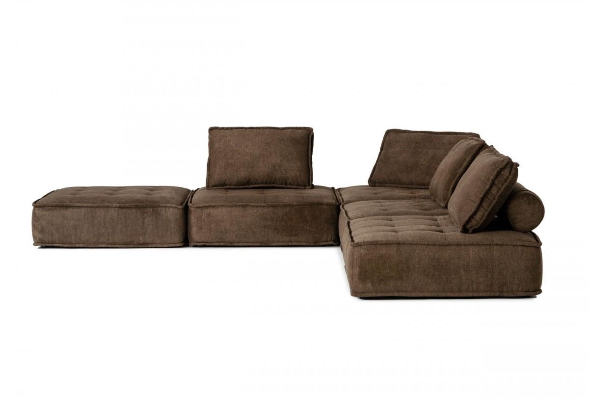 

    
Brown  Fabric Modular Sectional Sofa VIG Divani Casa Nolden Contemporary

