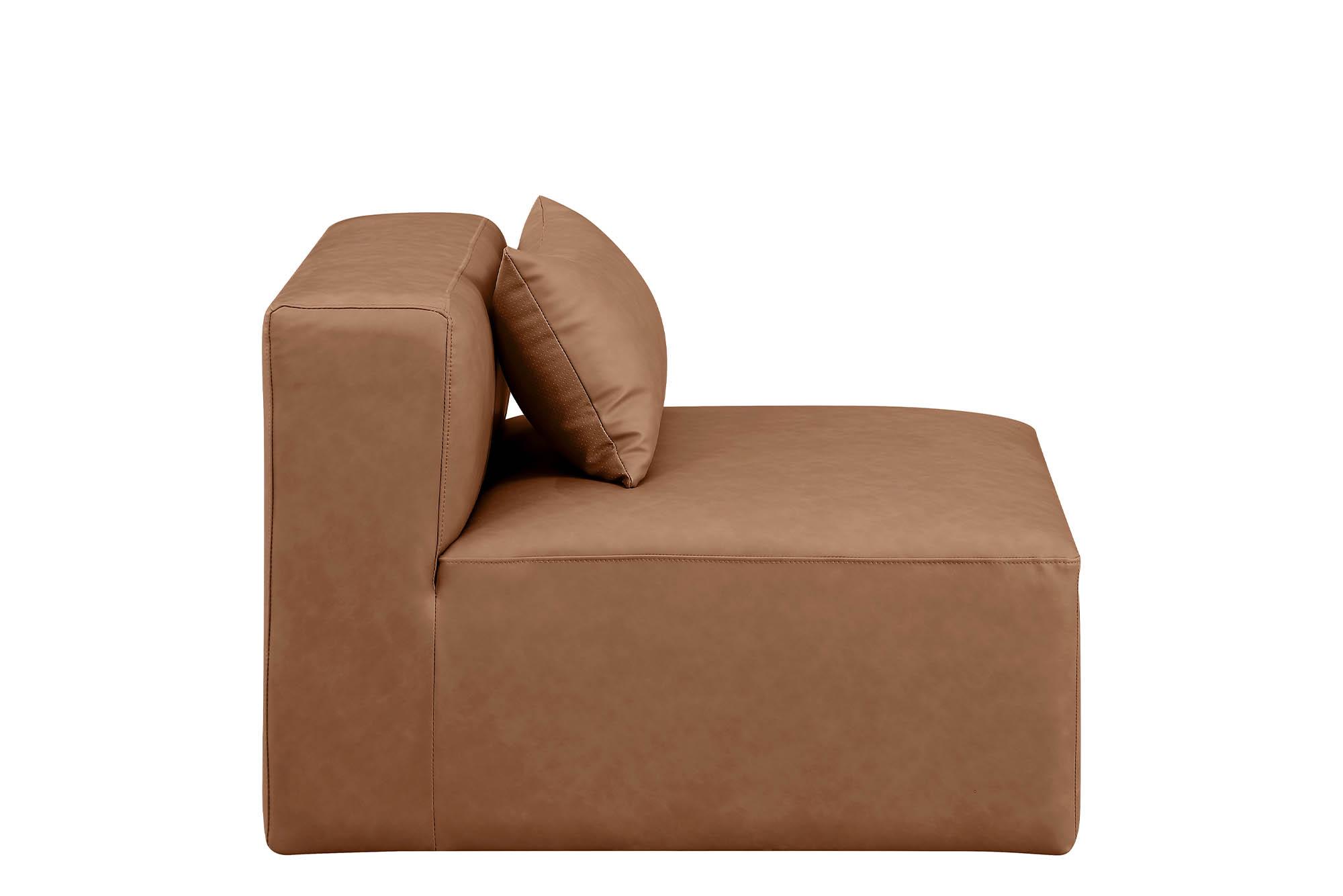 

        
Meridian Furniture CUBE 668Brown-Armless Armless Chair Brown Faux Leather 094308301358

